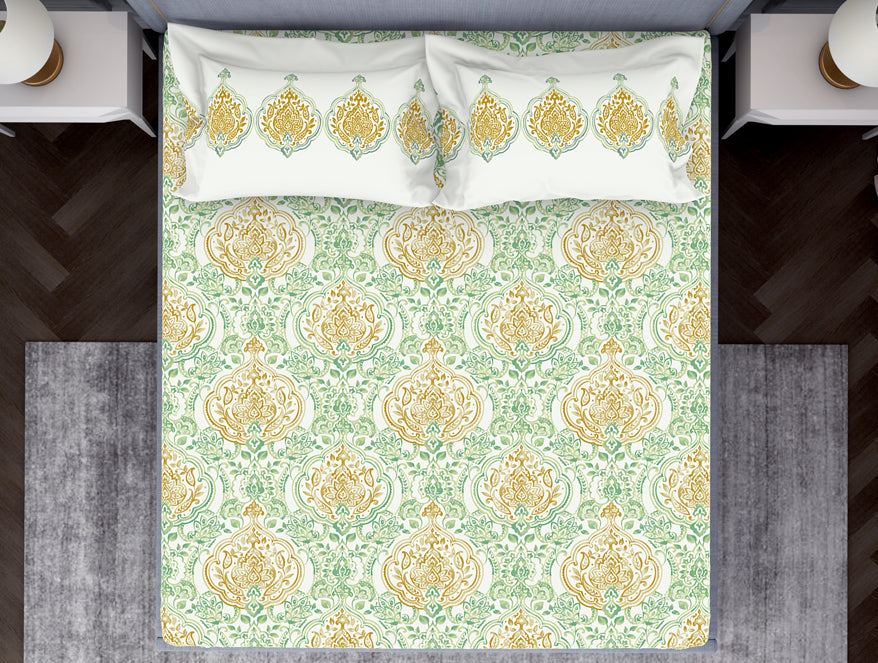 Spaces India Ornamenta Ornate 100% Cotton Double Bedsheet - Essentials by Spaces - view 2
