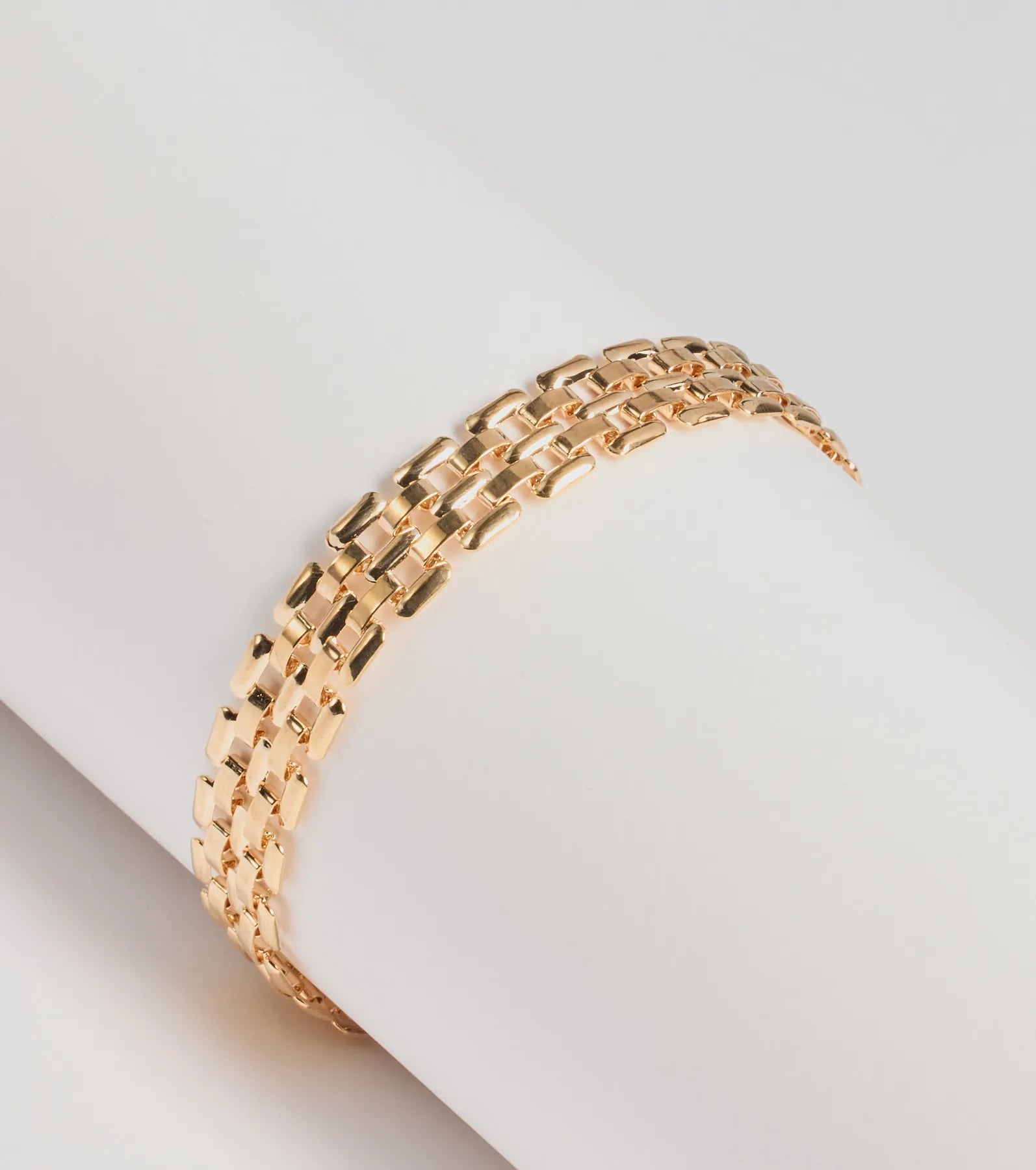 Windsor Luxe Statement Watch Chain Bracelet – GOLD