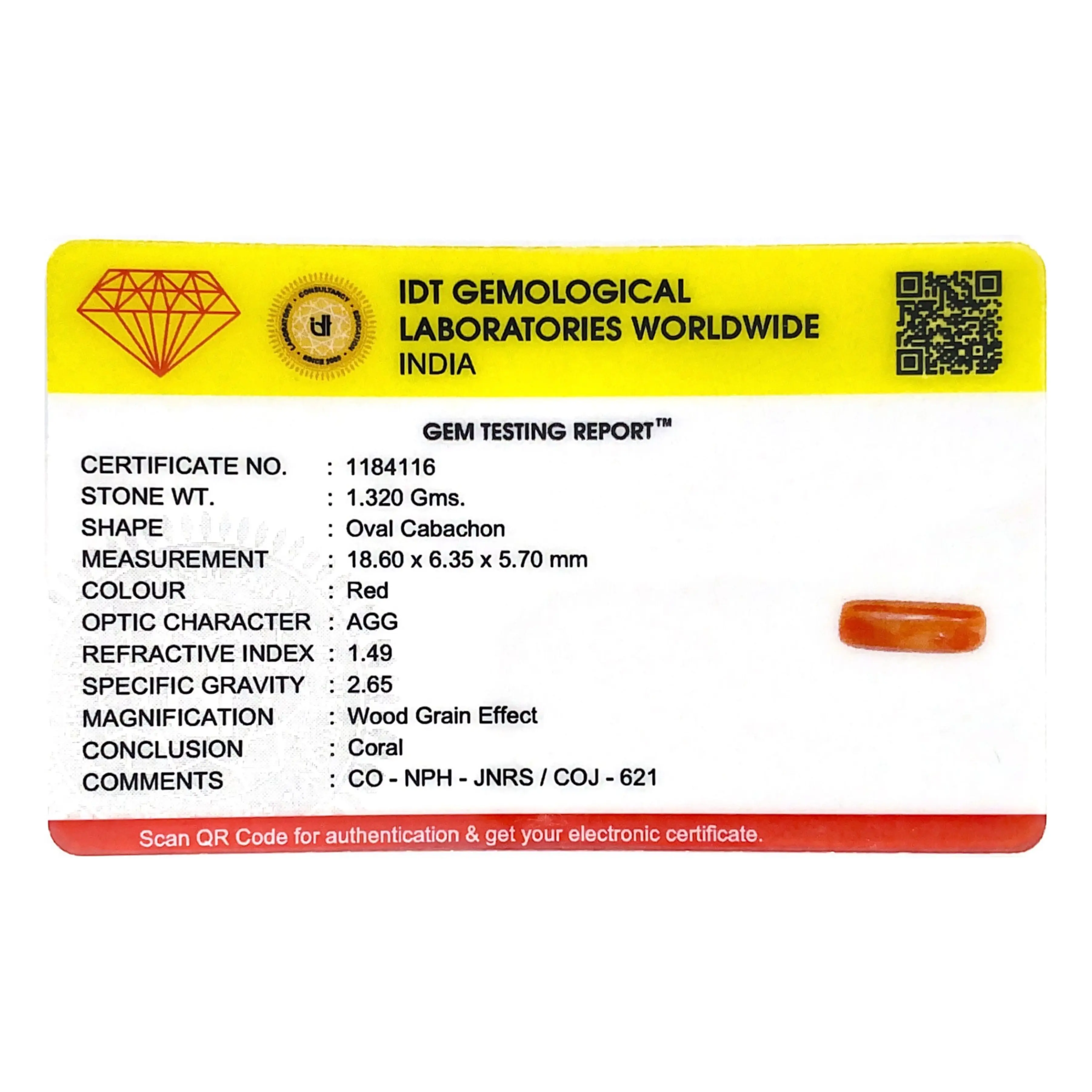 Pramogh Red Coral - 6.6 Carat - view 4