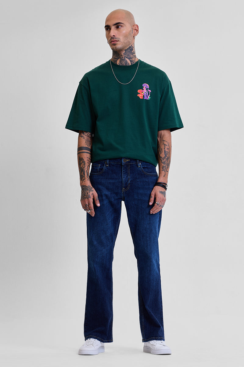 SNITCH Navy Bootcut Jeans - view 3