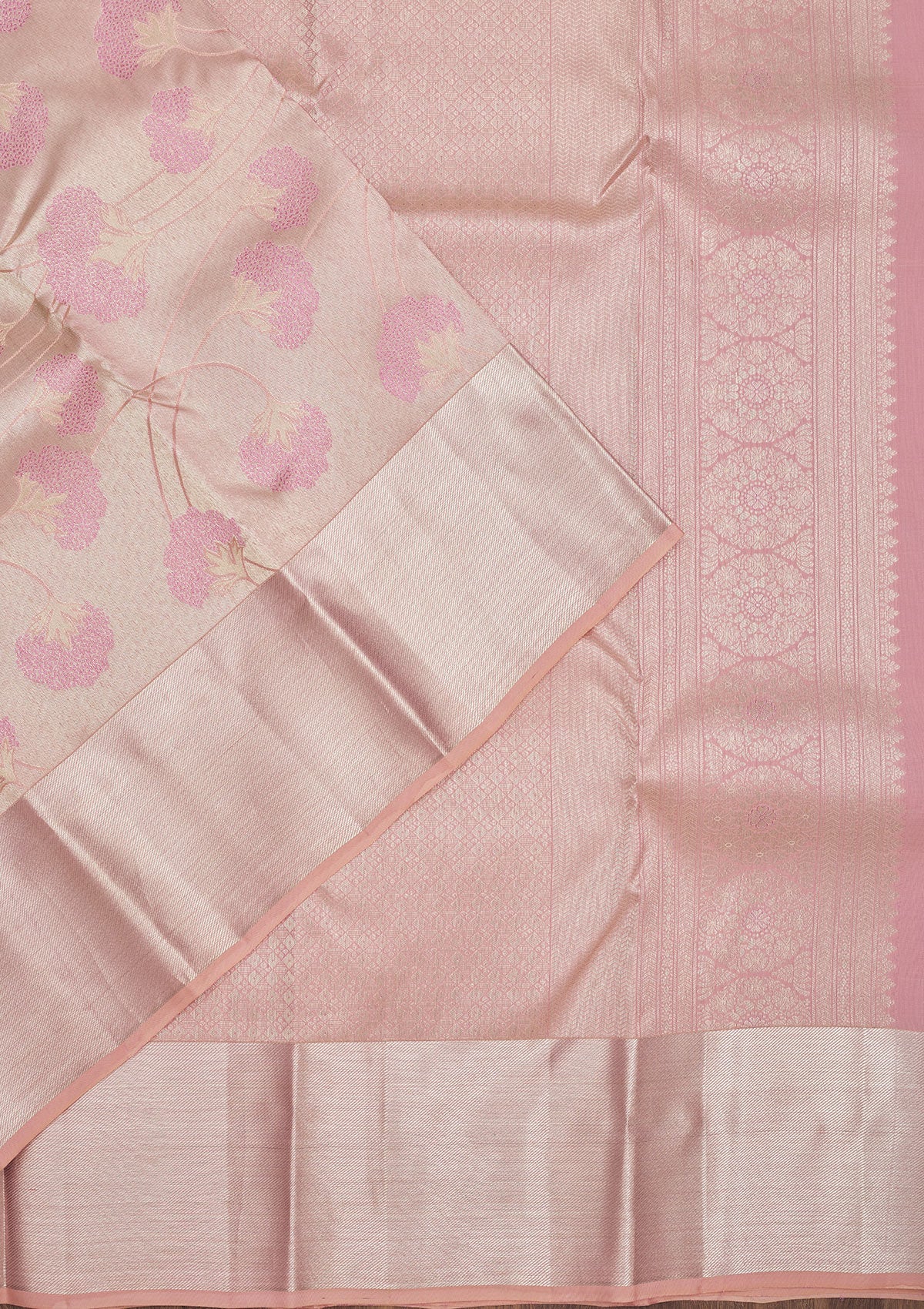Koskii Pink Zariwork Pure Silk Saree – Women's - view 4