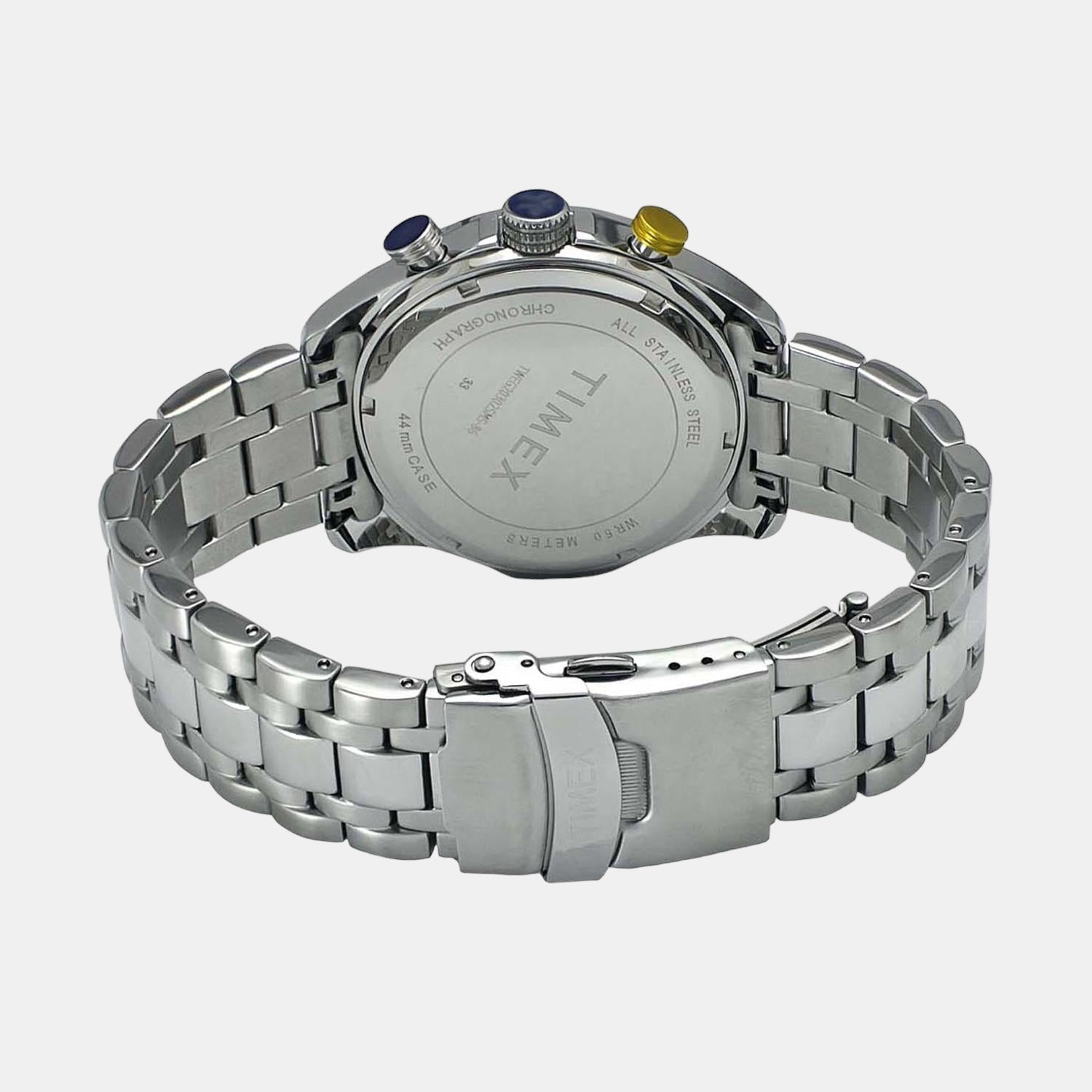Timex E Class Men Quartz Blue Dial Chronograph Stainless Steel Watch TWEG20302 - view 2