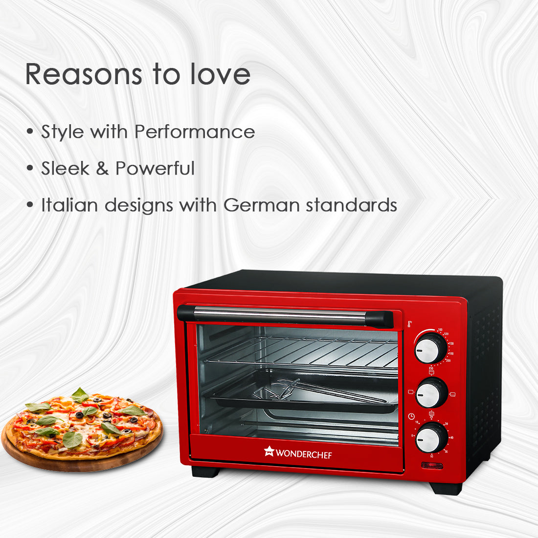 Wonderchef Renewed Oven Toaster Griller (OTG) Crimson Edge - 19 Litres Auto-shut Off - view 14
