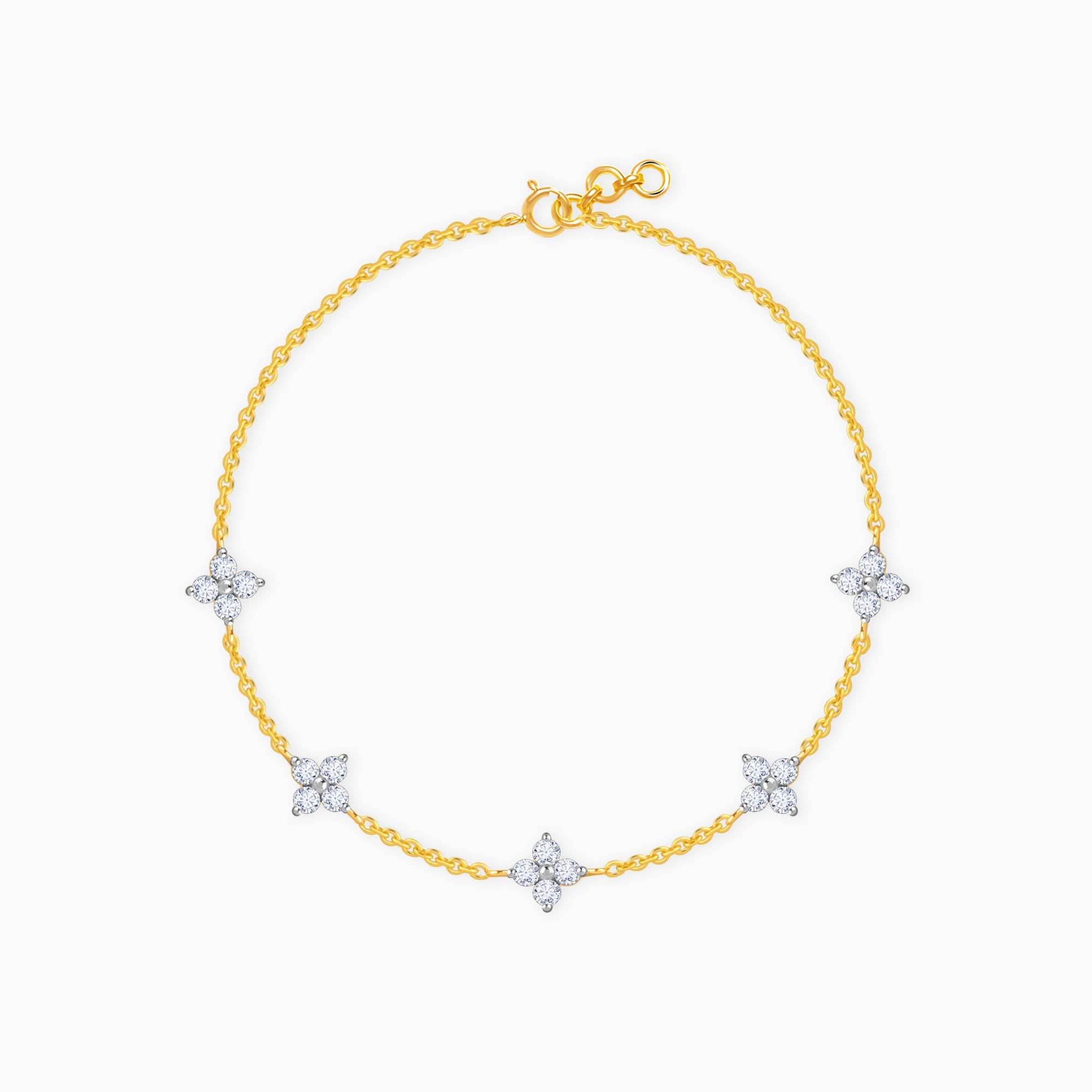 GIVA Jewellery Gold Amorette Diamond Bracelet