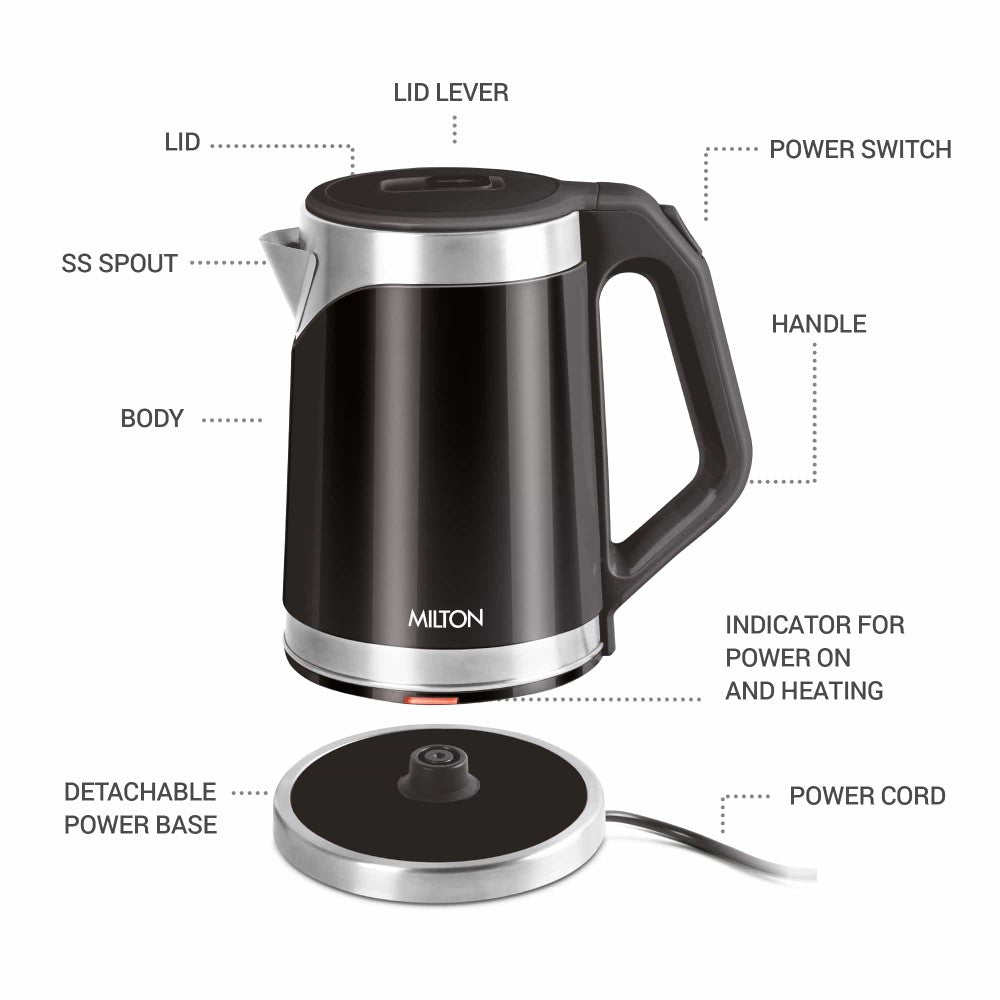 Vienna Electric Kettle (Milton) – Steel - view 2