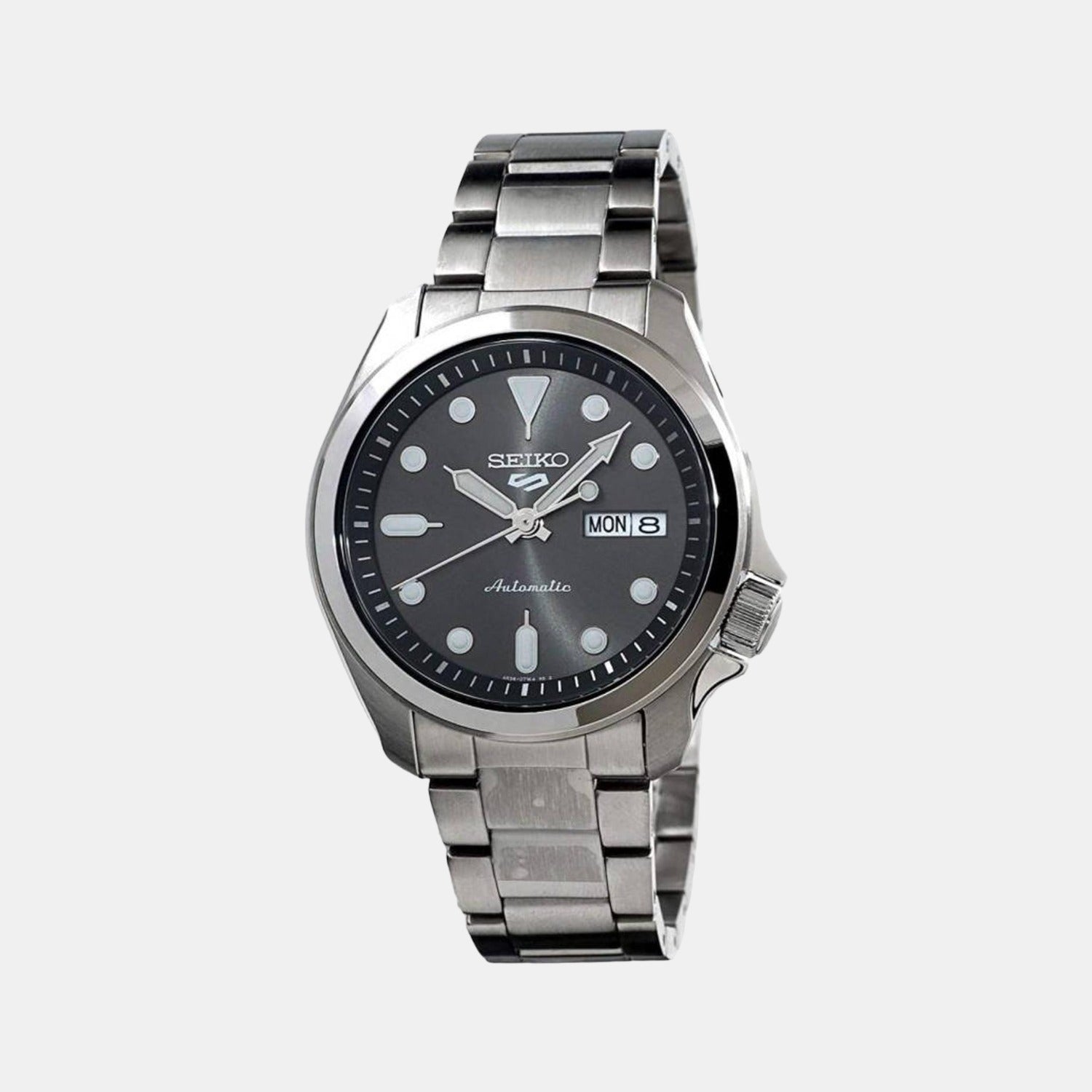 Seiko 5 Sports Men Automatic Black Dial Analog Stainless Steel Watch SRPE51K1