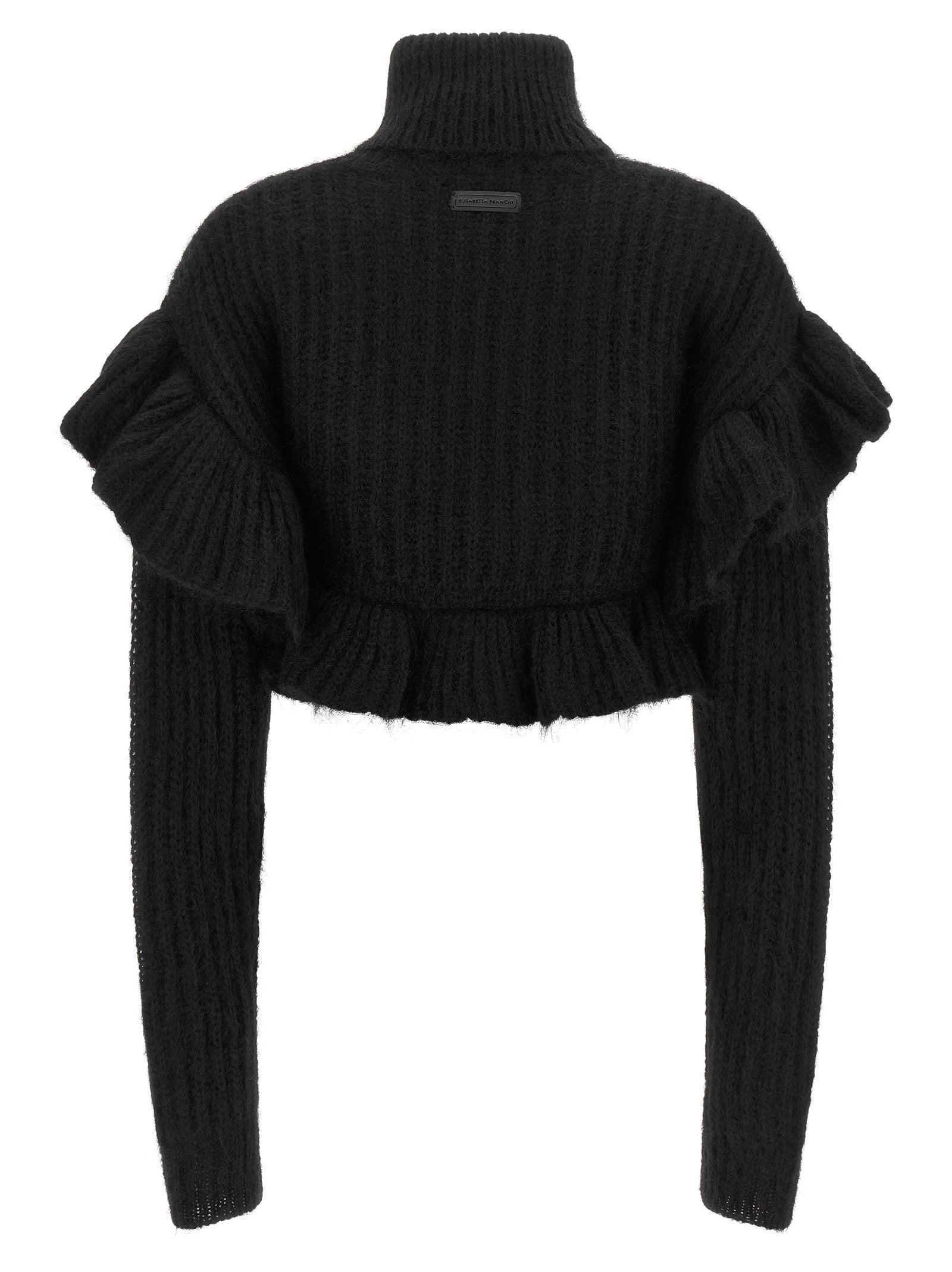 Elisabetta Franchi Ruffle Sweater – 50% mohair 50% polyamide - view 2