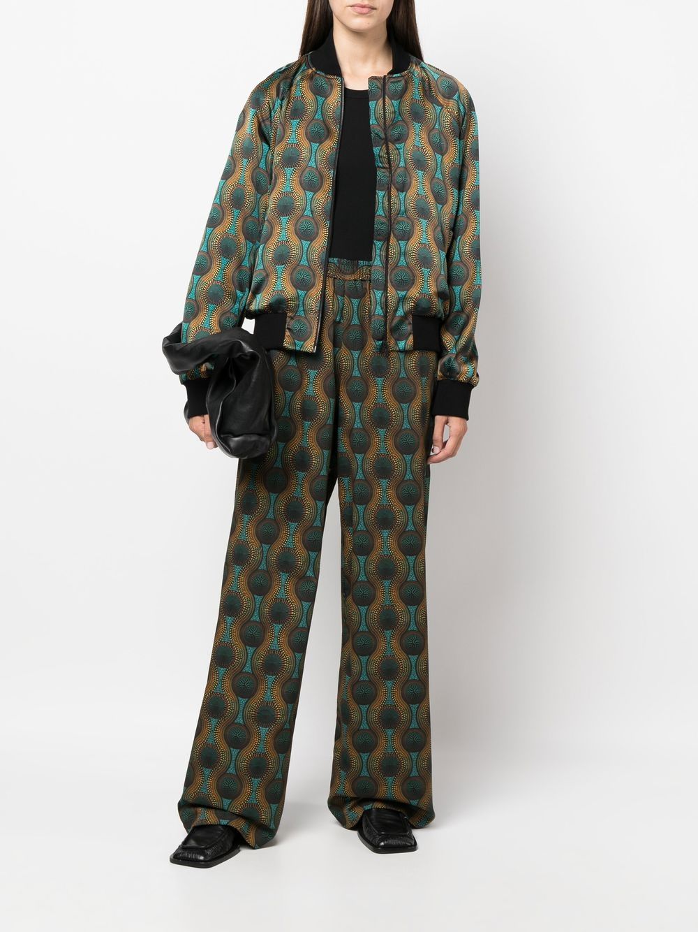 Ozwald Boateng Elastic waist printed cotton trousers - view 6