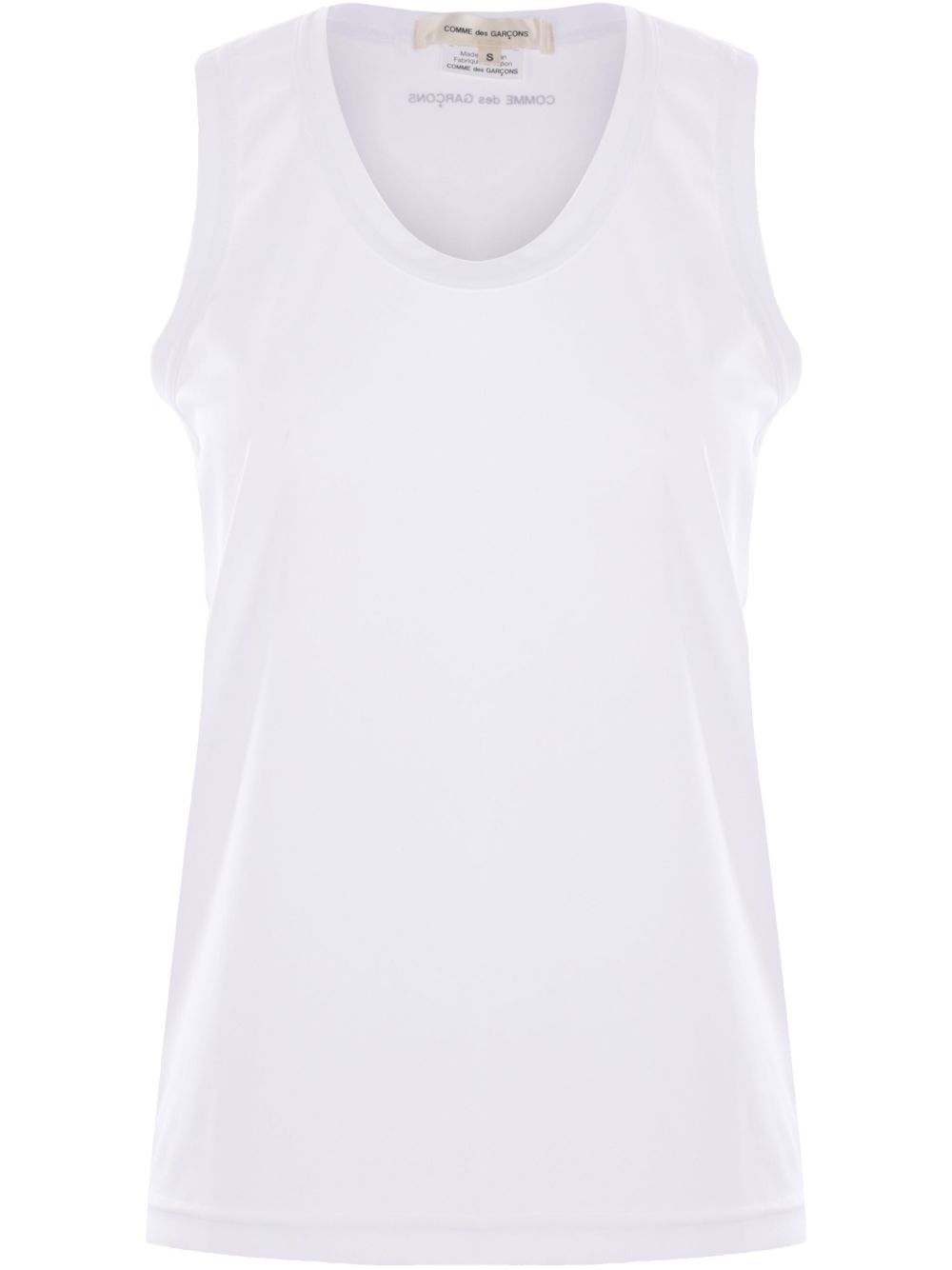 Comme Des Garcons Branded sleeveless t-shirt – Polyester 100%