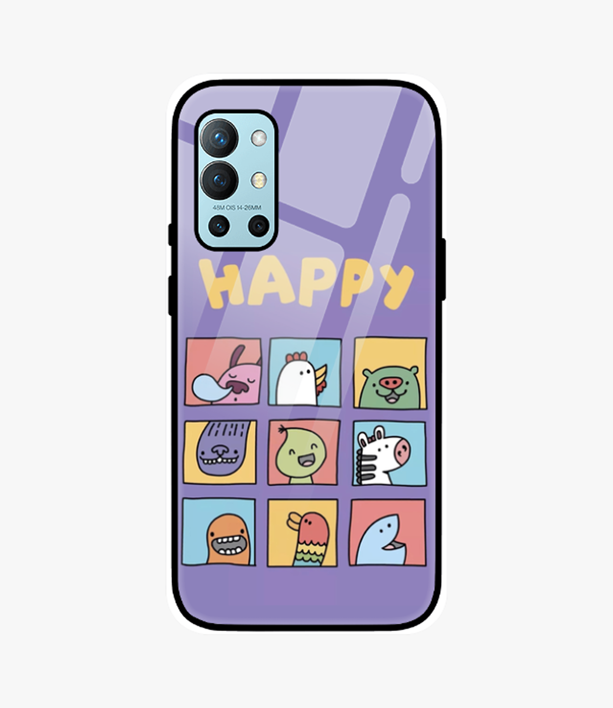 The Case Company Happy Faces Glass Case for Oneplus 9R