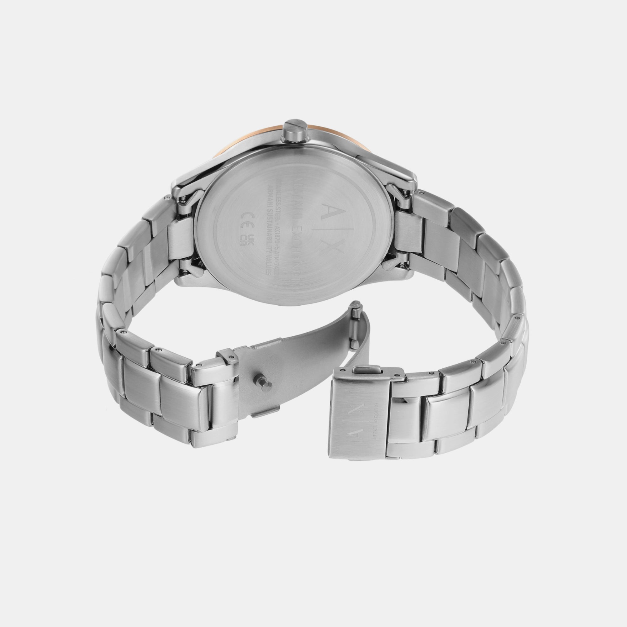 Armani Exchange Dante Men Quartz Silver Dial Chronograph Stainless Steel Watch AX1870 - view 2