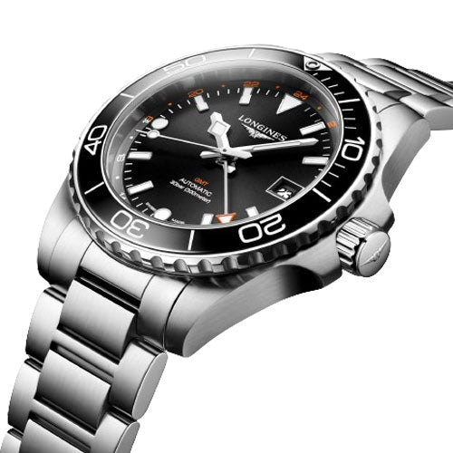Longines Hydroconquest Gmt Sunray Black Dial Men 41mm - view 4