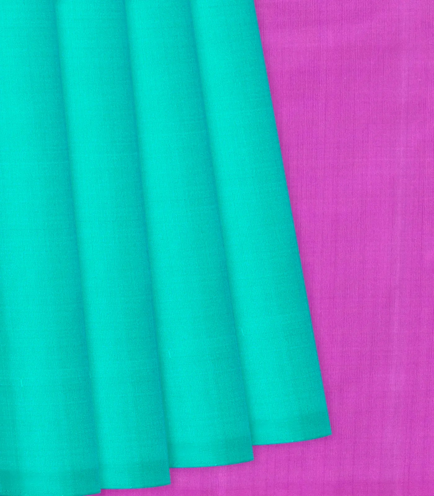 RmKV Aquamarine Handloom Soft Silk Saree With Contrast Pallu-Aquamarine