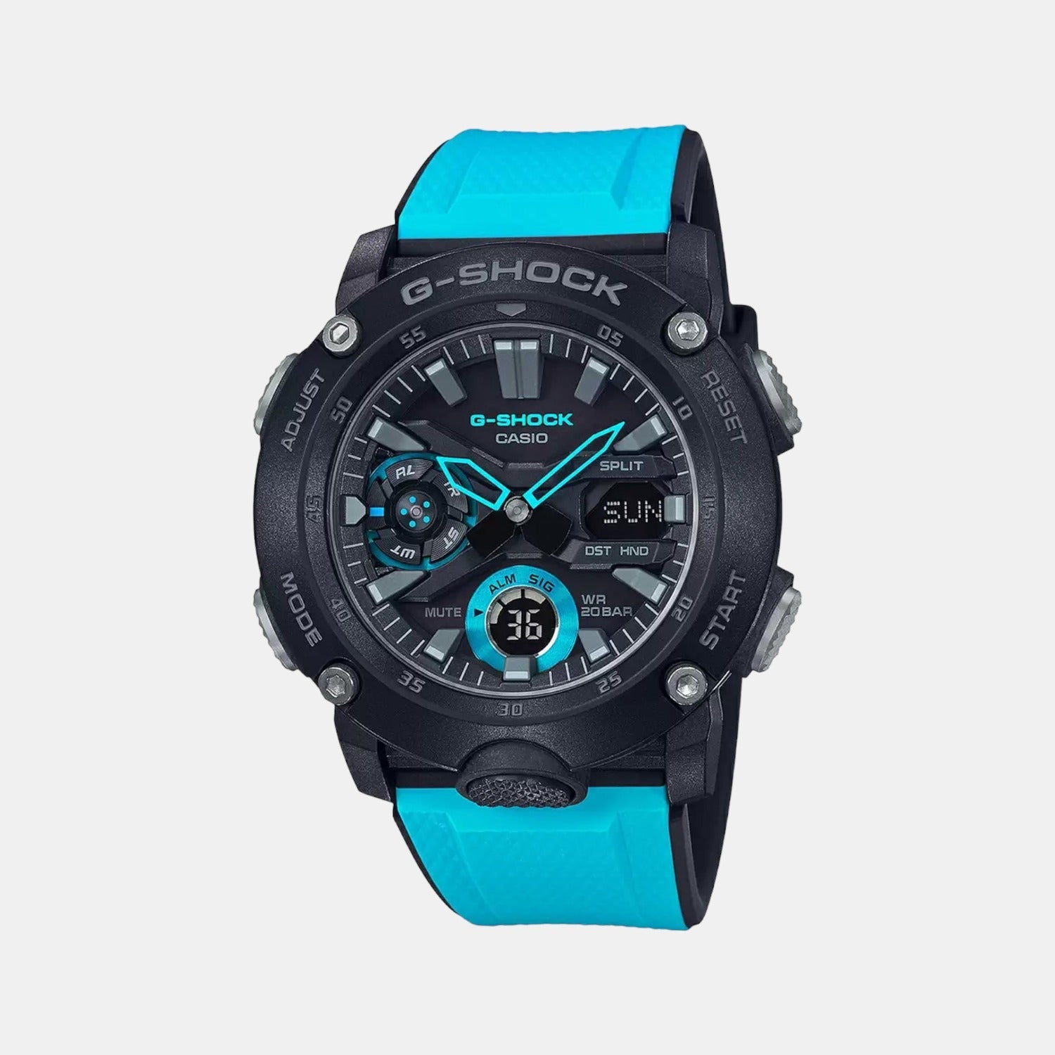Casio G-Shock Men Quartz Two Tone Dial Analog-Digital Resin Watch G942