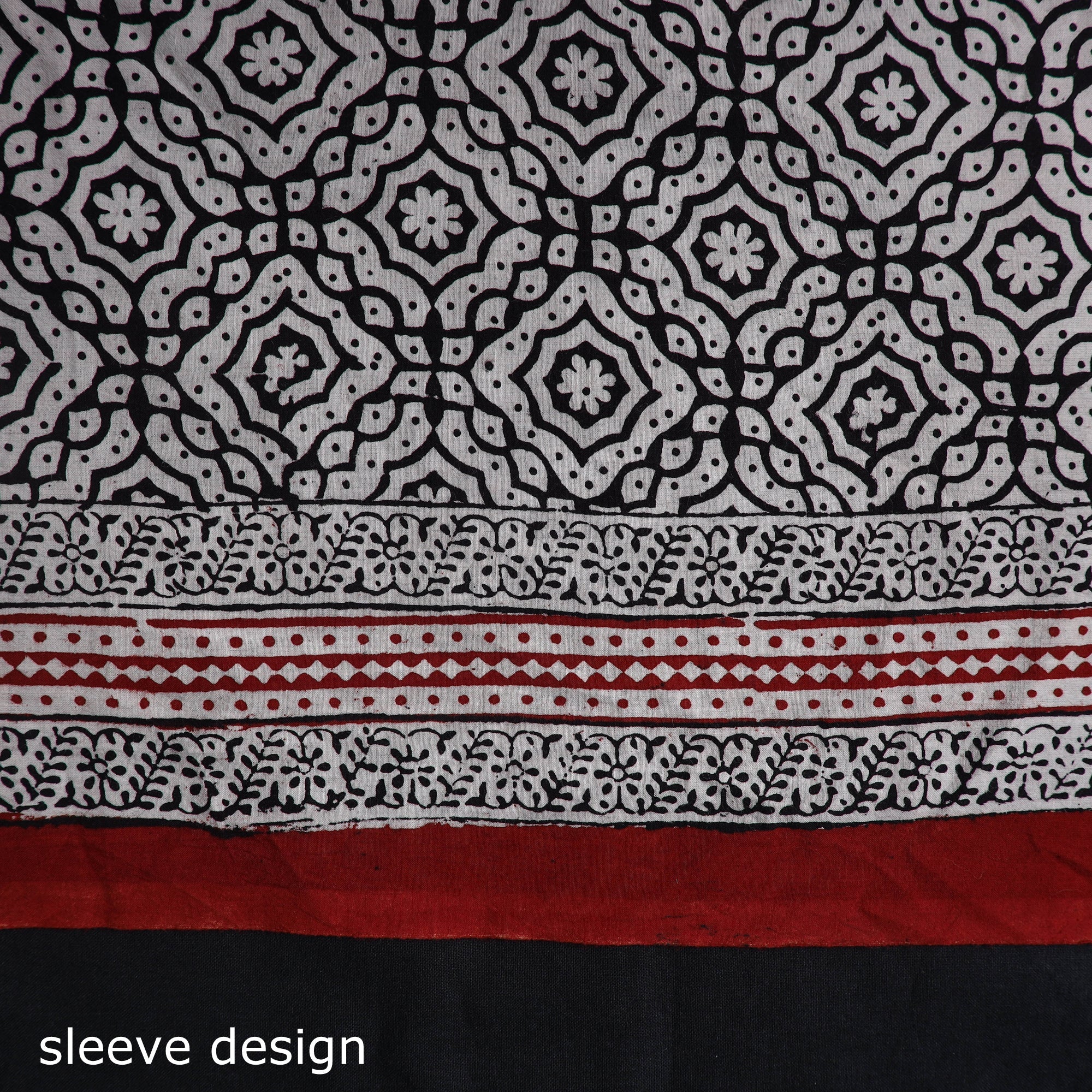 BAGH PRINTS BY MOHAMMED BILAL KHATRI Black - Natural Dyed Cotton Bagh Print Kurta Material (2.2 m) 11 - view 3