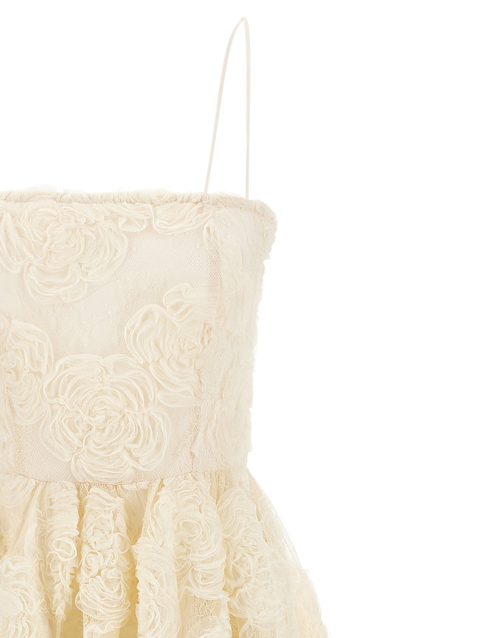 Rotate Birger Christensen Flower Mesh Midi Dress - view 3