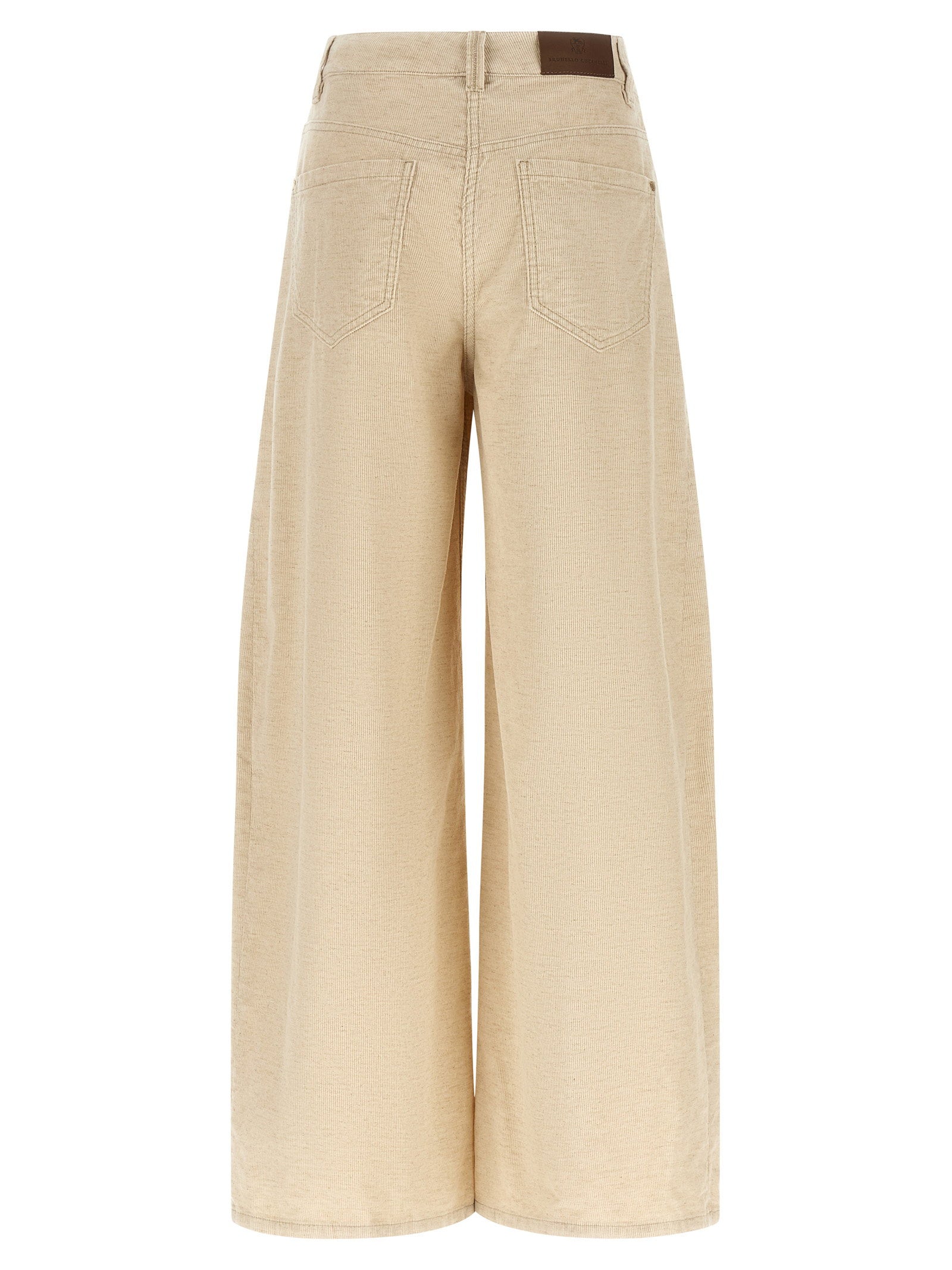 Brunello Cucinelli The Wide Barrel Pants – 86% cotton, 14% linen - view 2