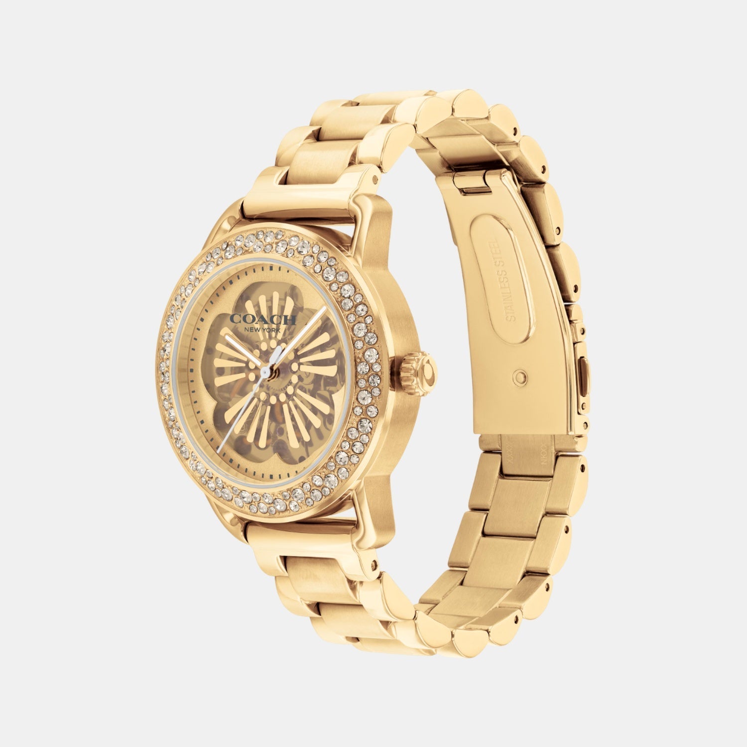 Coach Cruiser Women Automatic Gold Dial Analog Stainless Steel Watch 14504368 - view 2