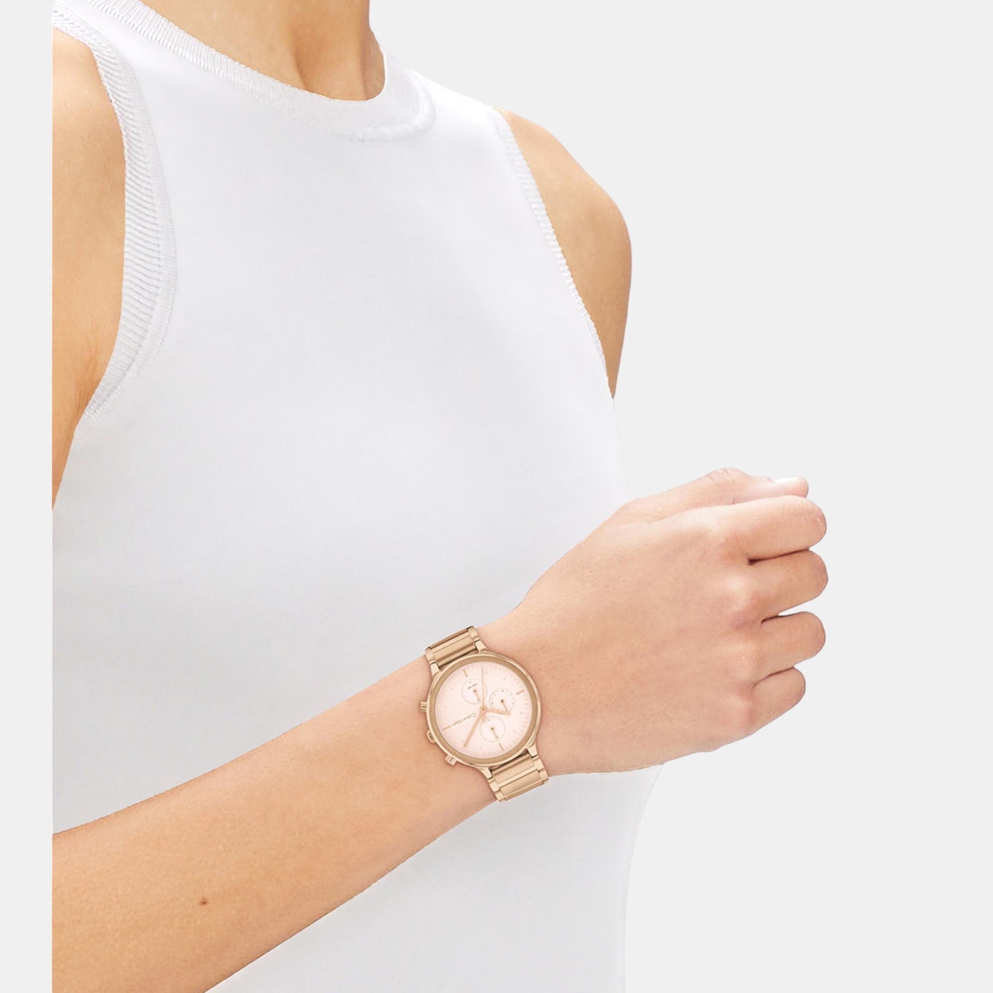 Calvin Klein Energize Women Quartz Pink Dial Chronograph Stainless Steel Watch 25200241 - view 4
