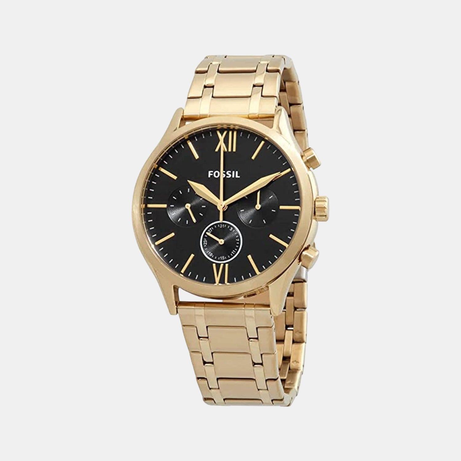 Fossil Fenmore Men Quartz Black Dial Multi-Function Stainless Steel Watch BQ2366