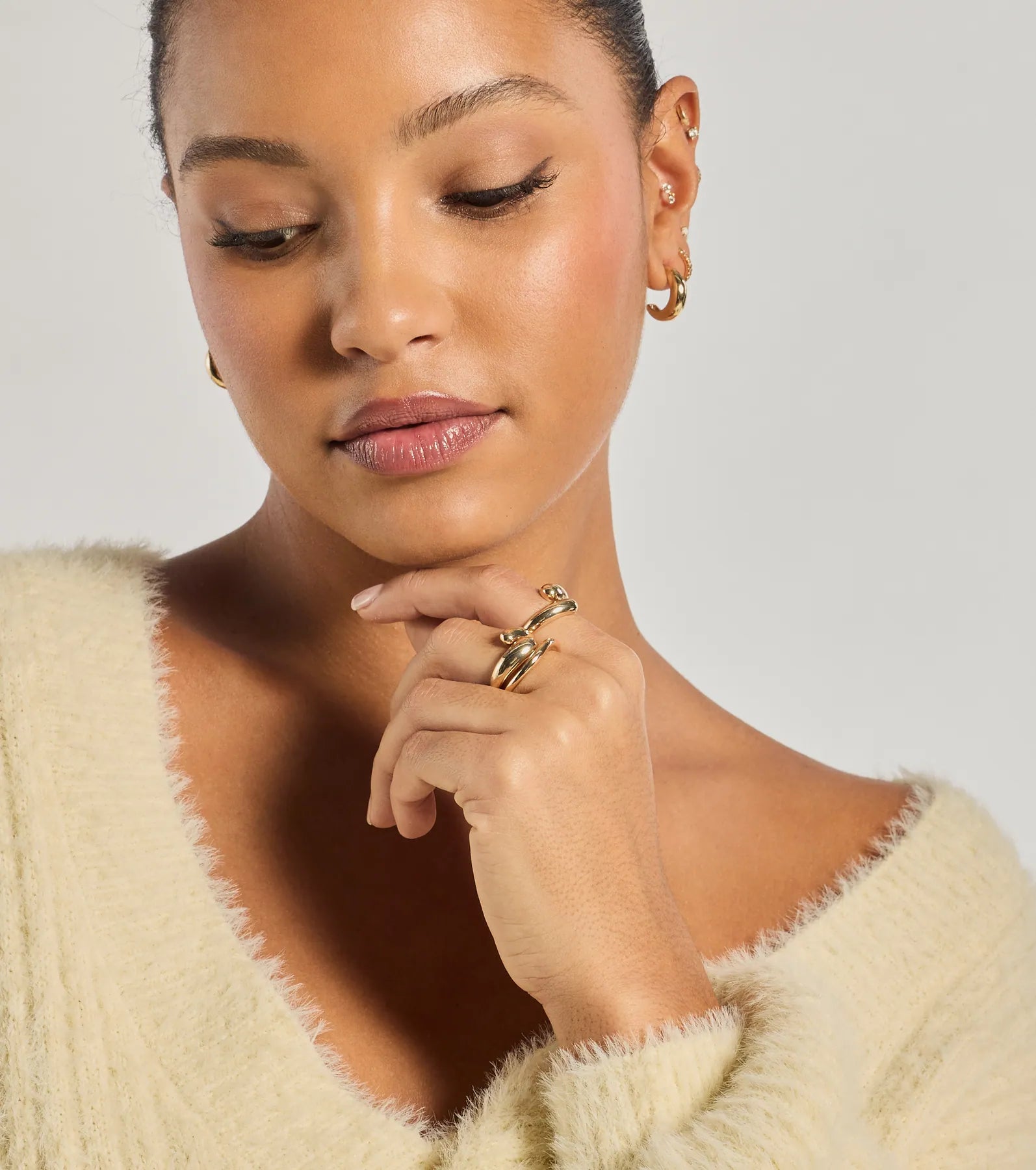 Windsor Minimal Glam Geometric Ring Multipack - view 2
