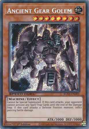 Yu-Gi-Oh! Ancient Gear Golem - SGX1-END01 - Secret Rare - 1st Edition