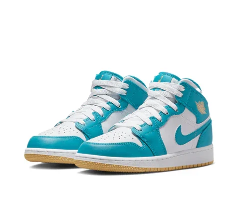 Cop Underdog Air Jordan 1 Mid Aquatone (GS) - view 2