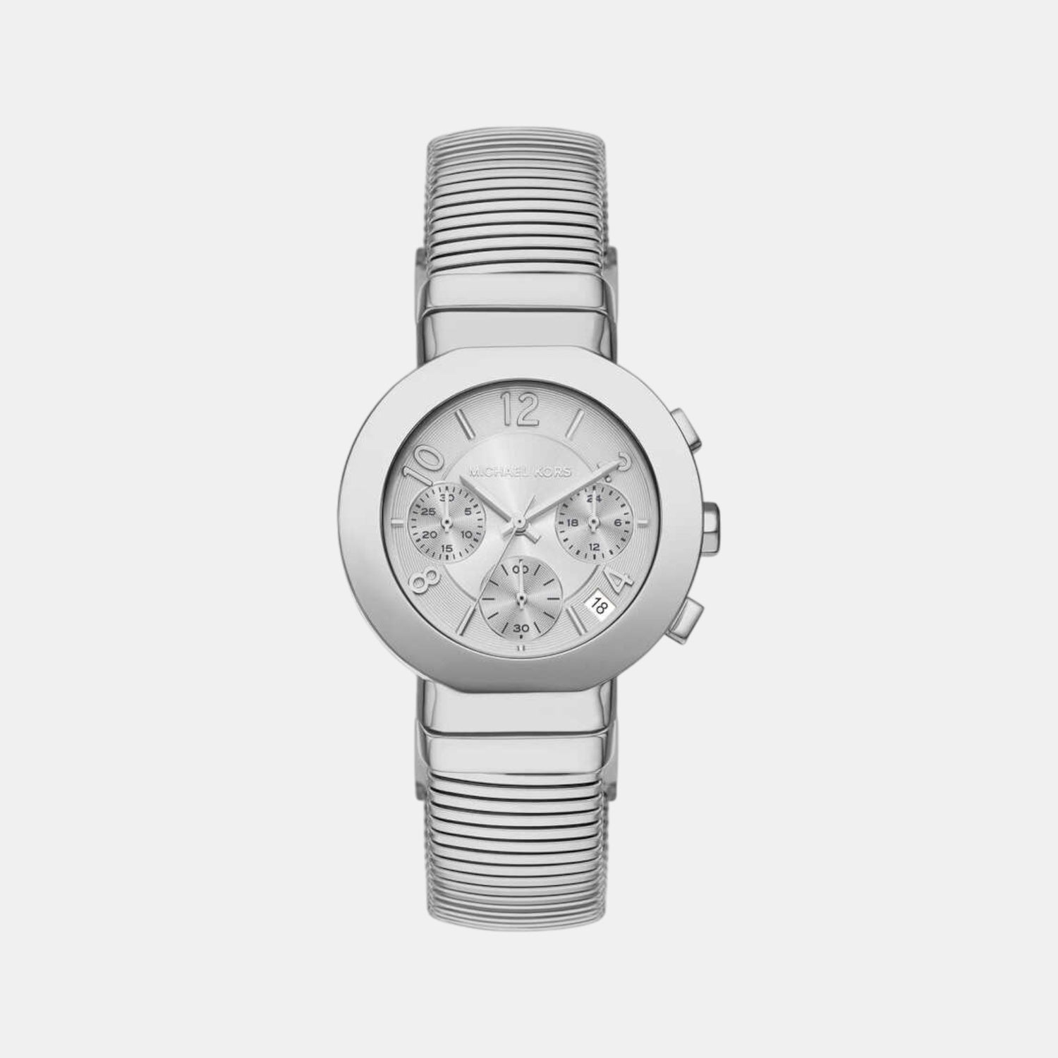Michael Kors Gramercy Women Quartz Silver Dial Chronograph Stainless Steel Watch MK7526