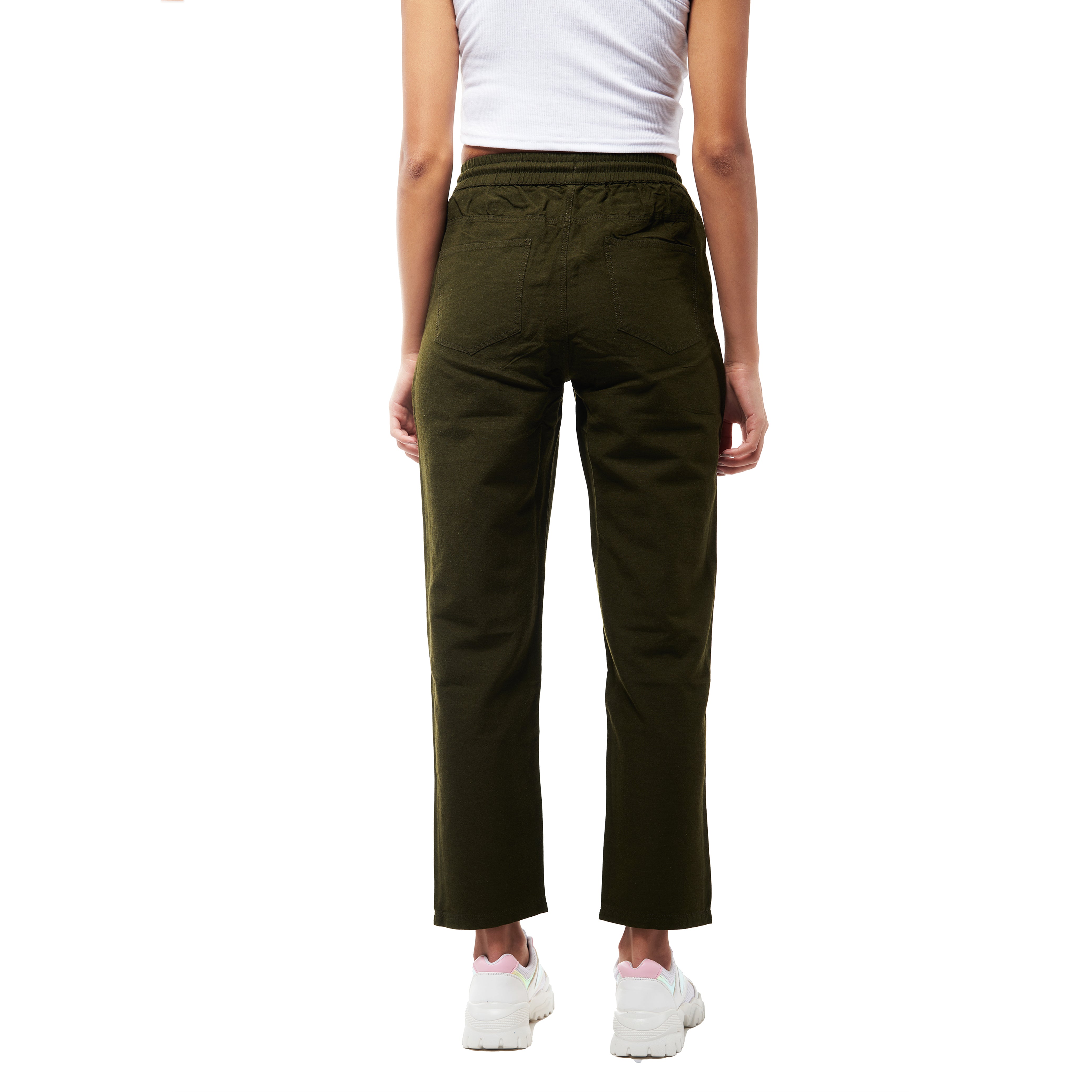Normcore IZF Olive Linen Blend Women Pants - view 5