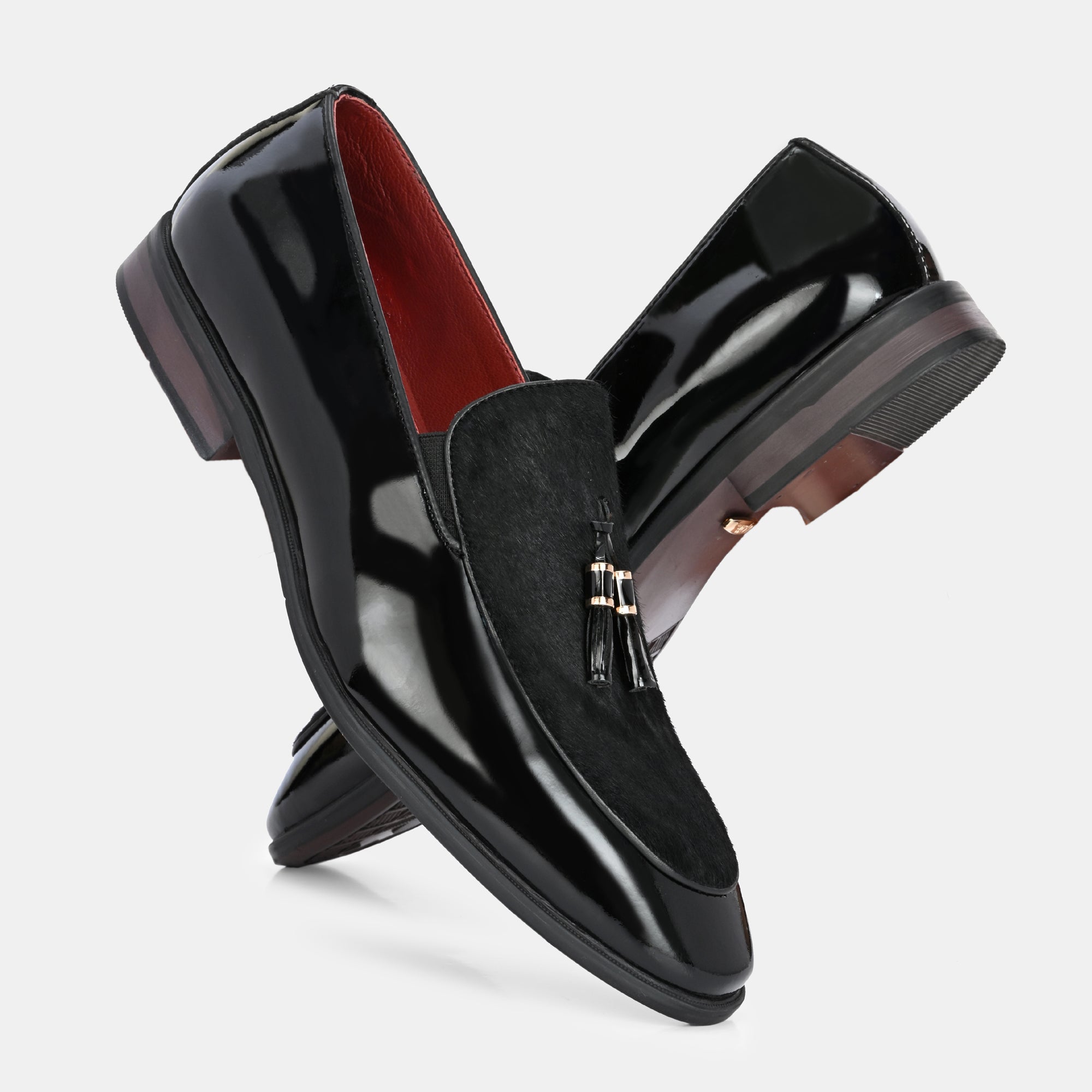 Stallion Tassel Loafers by Lafattio – Black