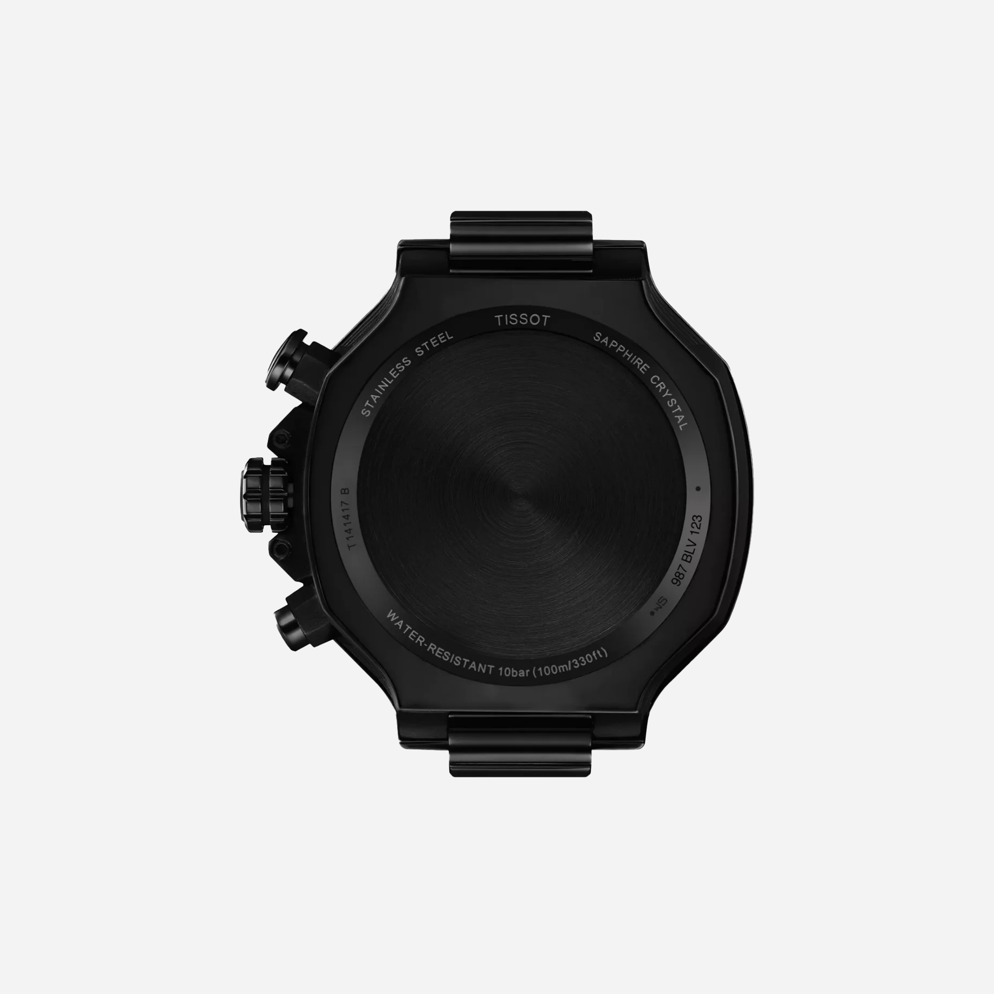 Tissot T-Race Black Silicone Strap Dark Grey Dial 45mm Quartz Chronograph Watch - view 2