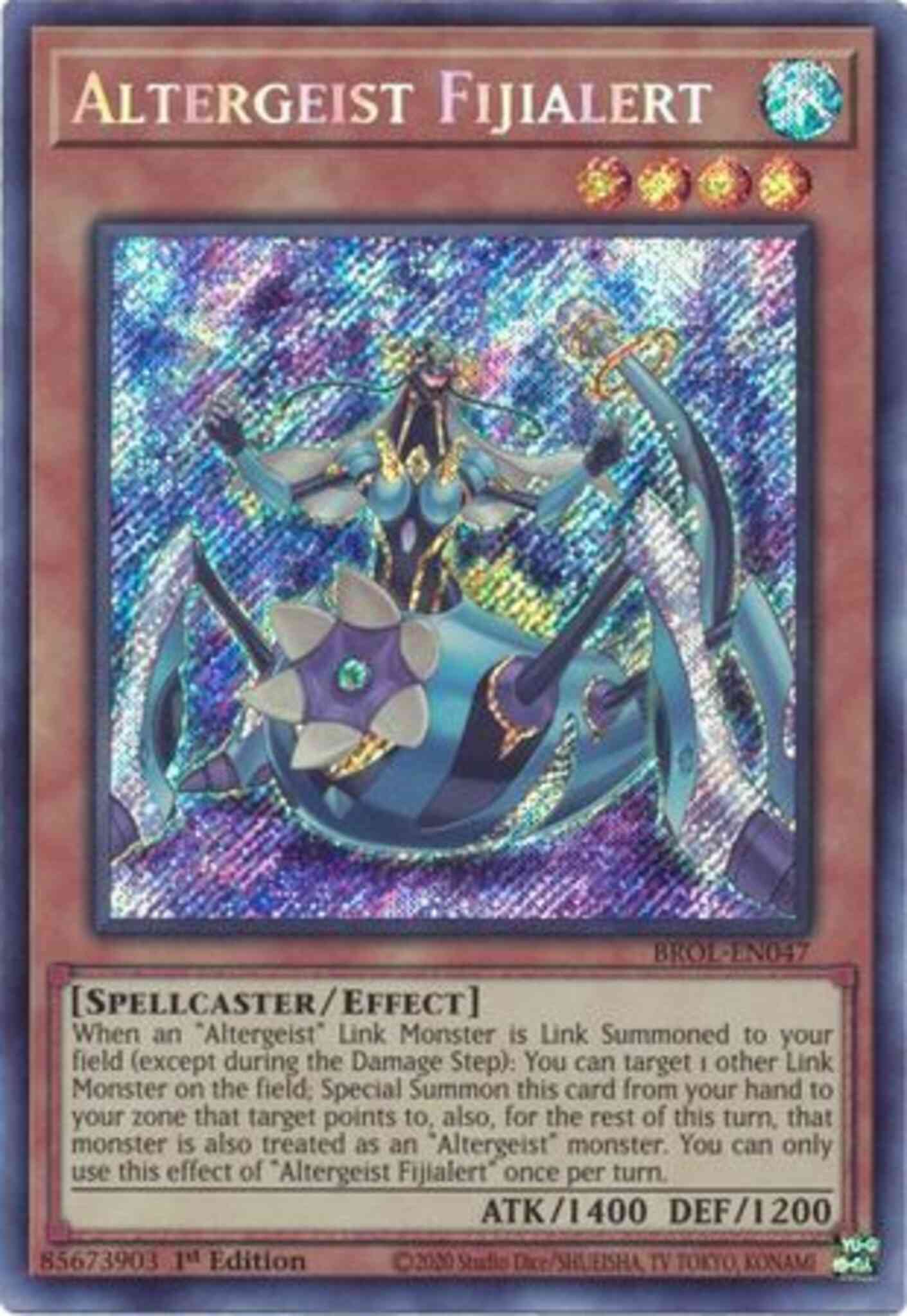 Yu-Gi-Oh! Altergeist Fijialert - BROL-EN047 - Secret Rare - 1st Edition