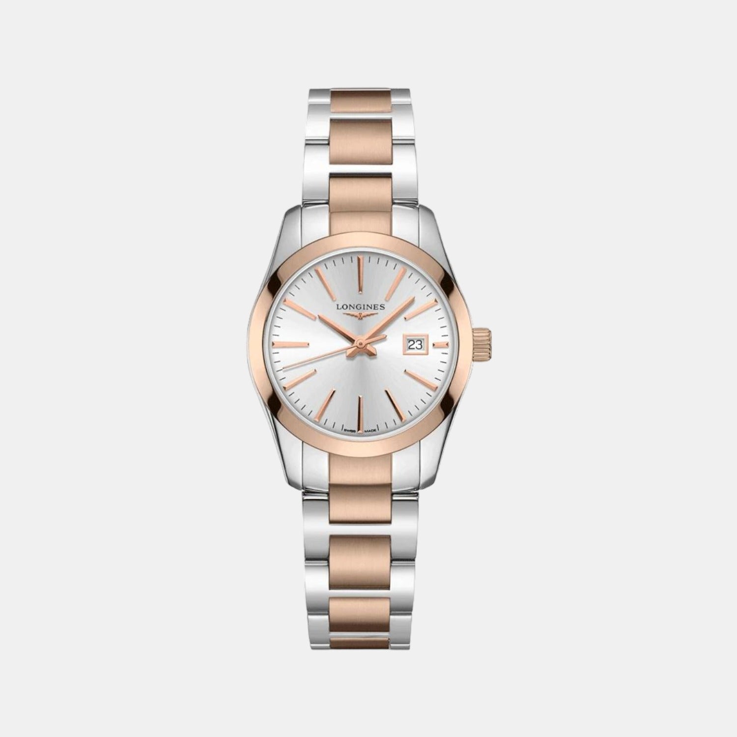 Longines Conquest Classic Women Quartz White Dial Analog Stainless Steel Watch L22863727