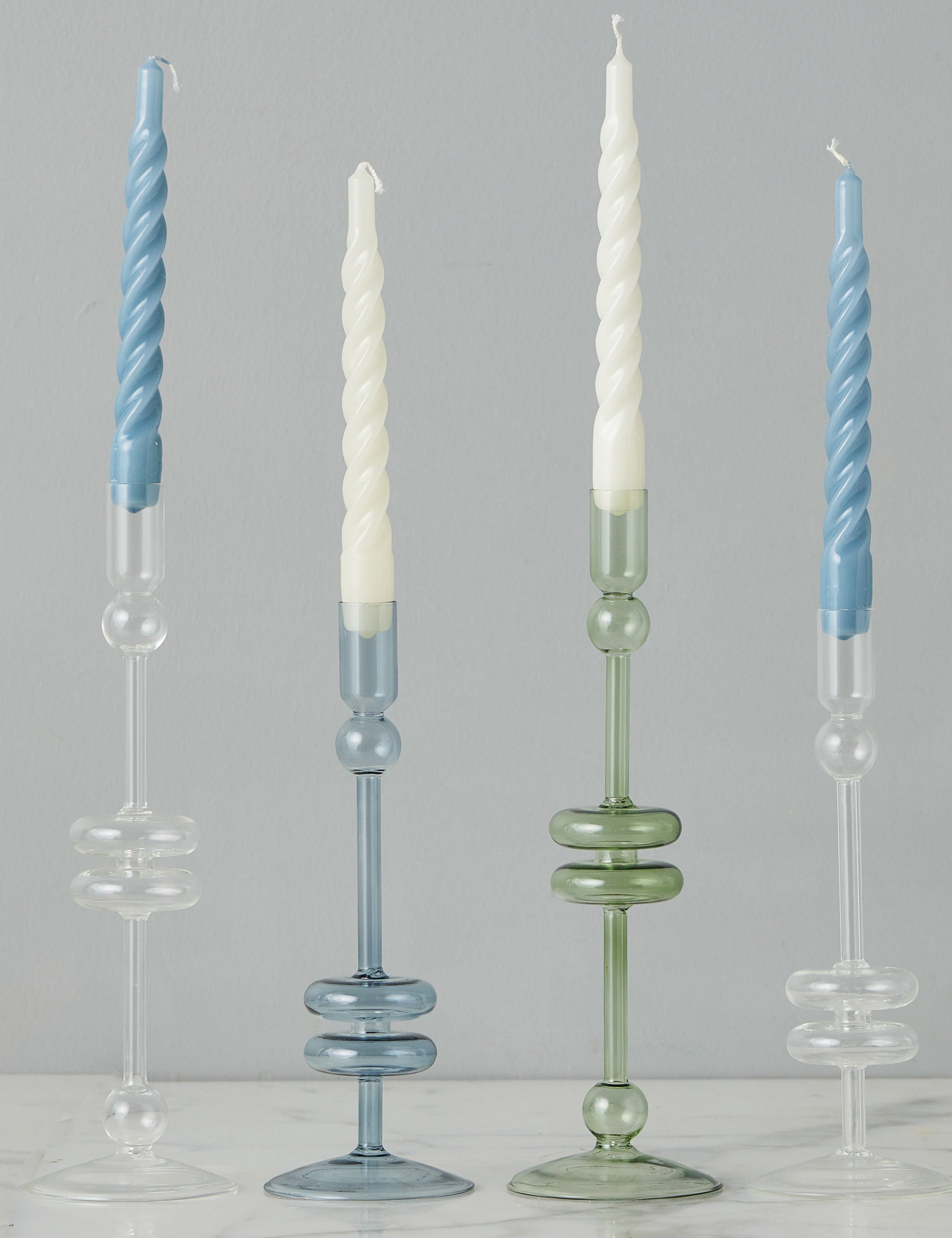 Lulu and Georgia Glass Candlestick Pair (Set of 2) by etúHOME - view 25