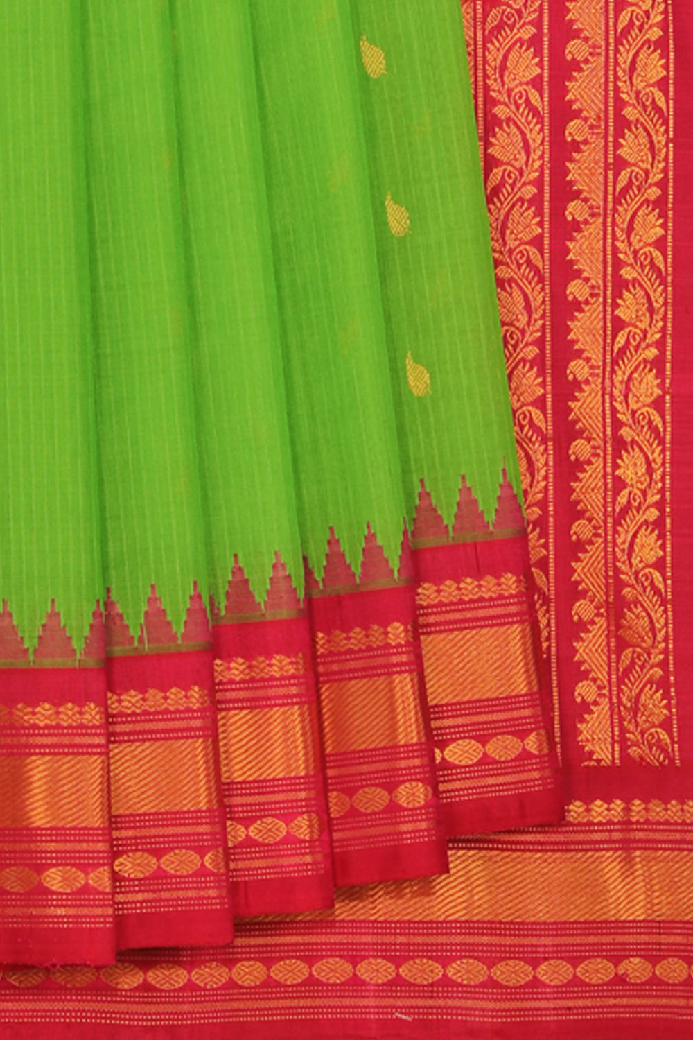 Kalanjali Gadwal Green Saree – Women's