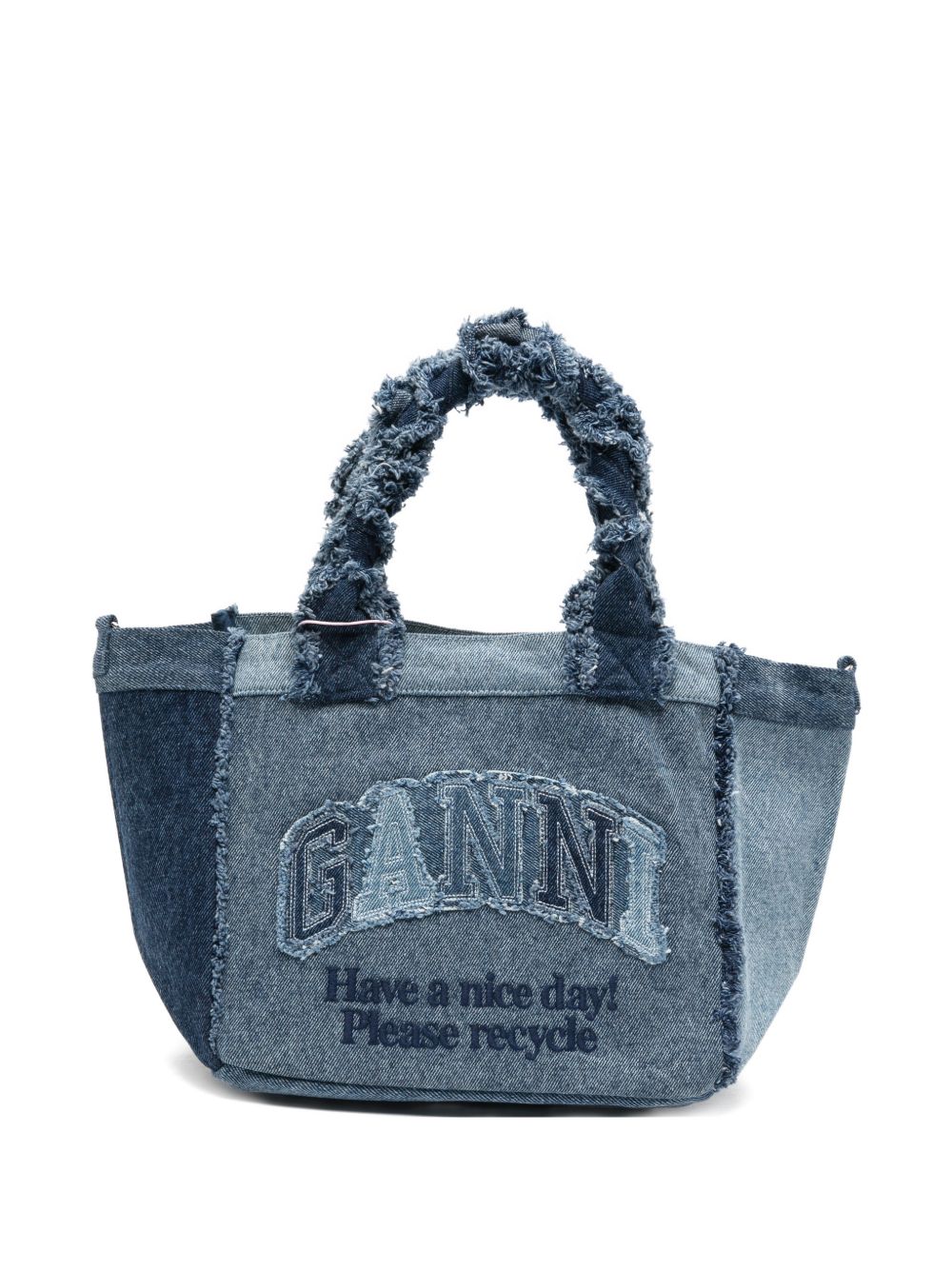 Ganni Denim small tote bag – 100% Recycled Cotton