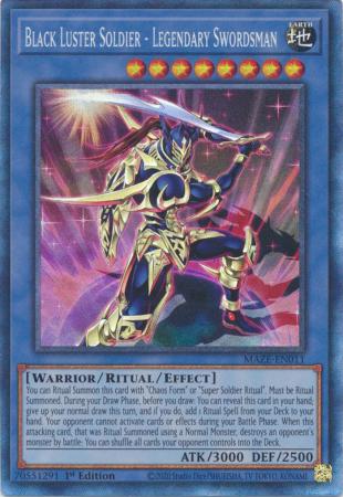 Yu-Gi-Oh! Black Luster Soldier - Legendary Swordsman - MAZE-EN011 - Collector's Rare - 1st Edition