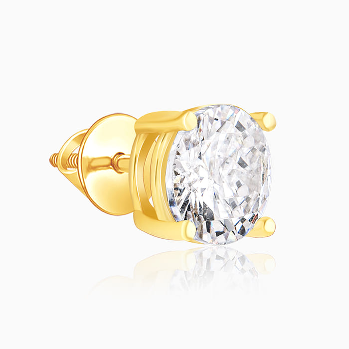 GIVA Jewellery Golden Zircon Earrings - view 4