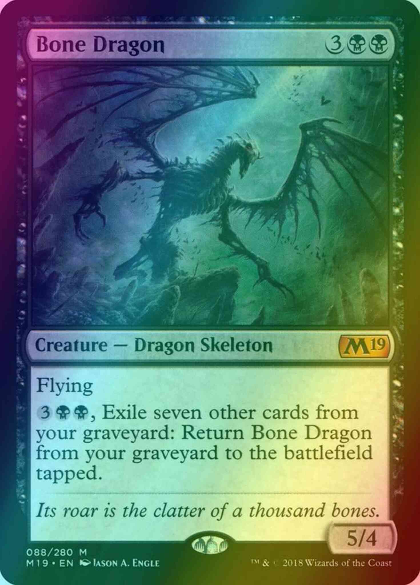 Bone dragon 88 – Magic Bone Dragon [88] [Core Set 2019] [Foil]