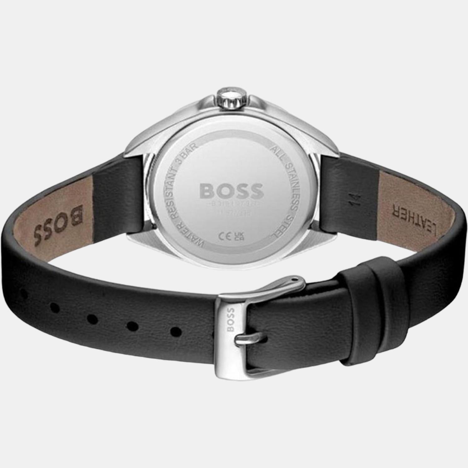 Boss Felina Women Quartz Black Dial Analog Leather Watch 1502624 - view 2