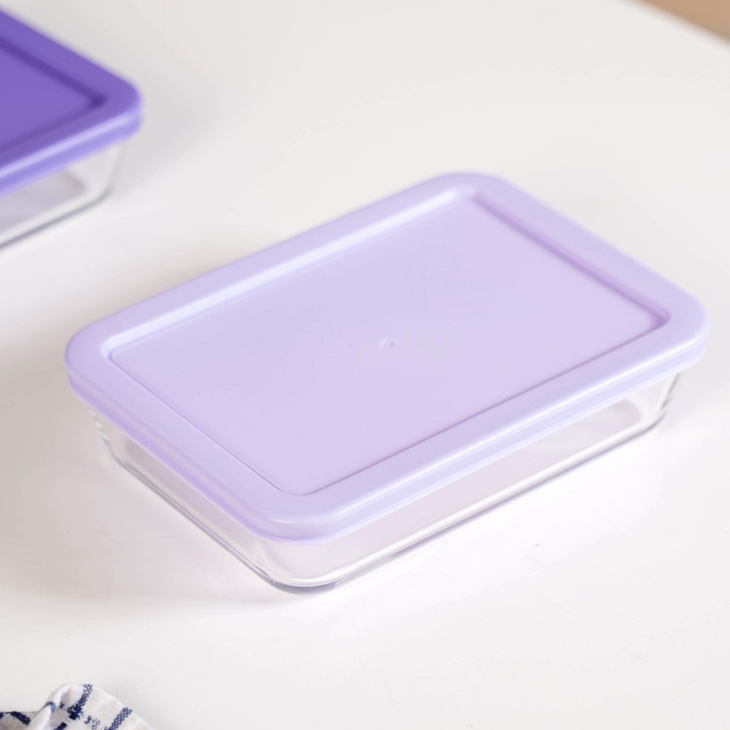 Nestasia Set Of 4 Shallow Borosilicate Glass Food Storage Container 800ml - view 7