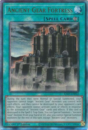 Yu-Gi-Oh! Ancient Gear Fortress - RA03-EN062 - Prismatic Ultimate Rare - 1st Edition