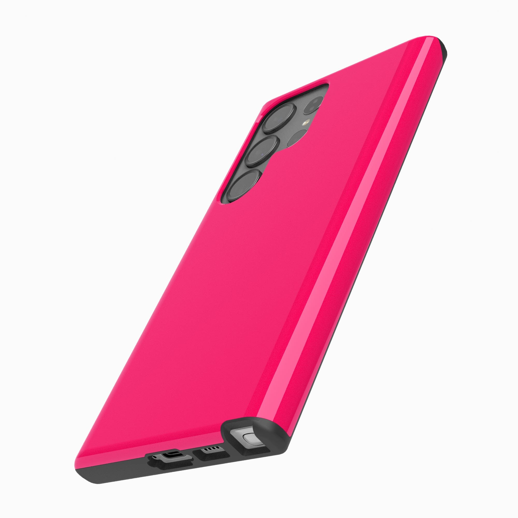 Casetry Think Pink | Solid Neon Pink Samsung Case - view 4