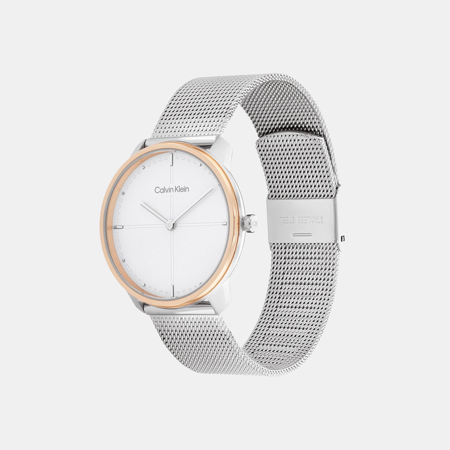Calvin Klein Ck Iconic Unisex Quartz Grey Dial Analog Mesh Watch 25200157 - view 2