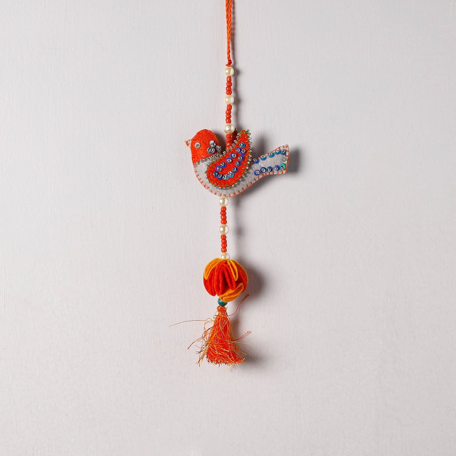 Felt beadwork wall – WITH LOVE BY KANIKA Bird - Handmade Felt & Beadwork Wall Hanging