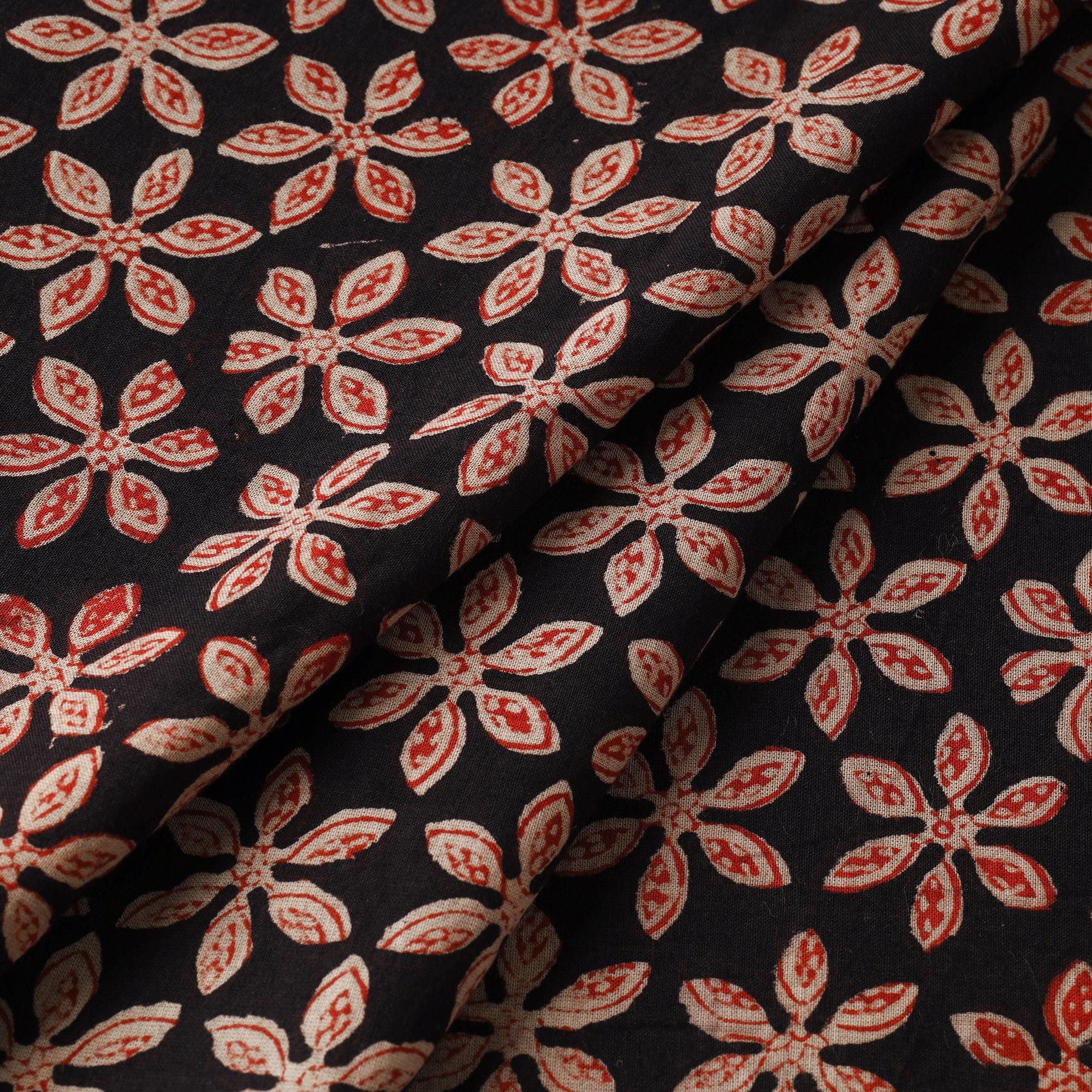 HAVELI CHRONICLES Black - Bagru Block Print Cotton Fabric 20 - view 2