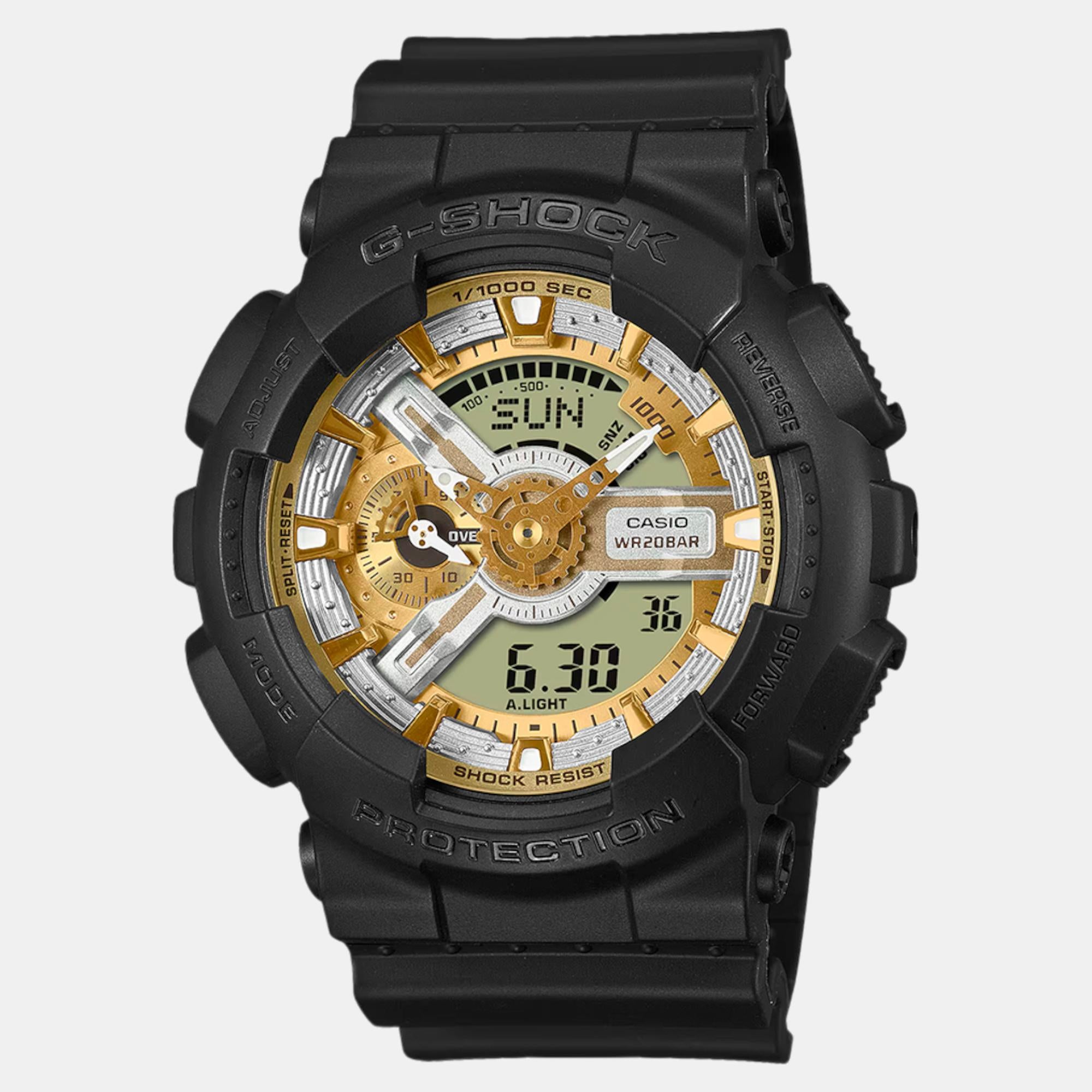 Casio G-Shock Men Quartz Gold Dial Analog-Digital Resin Watch G1520