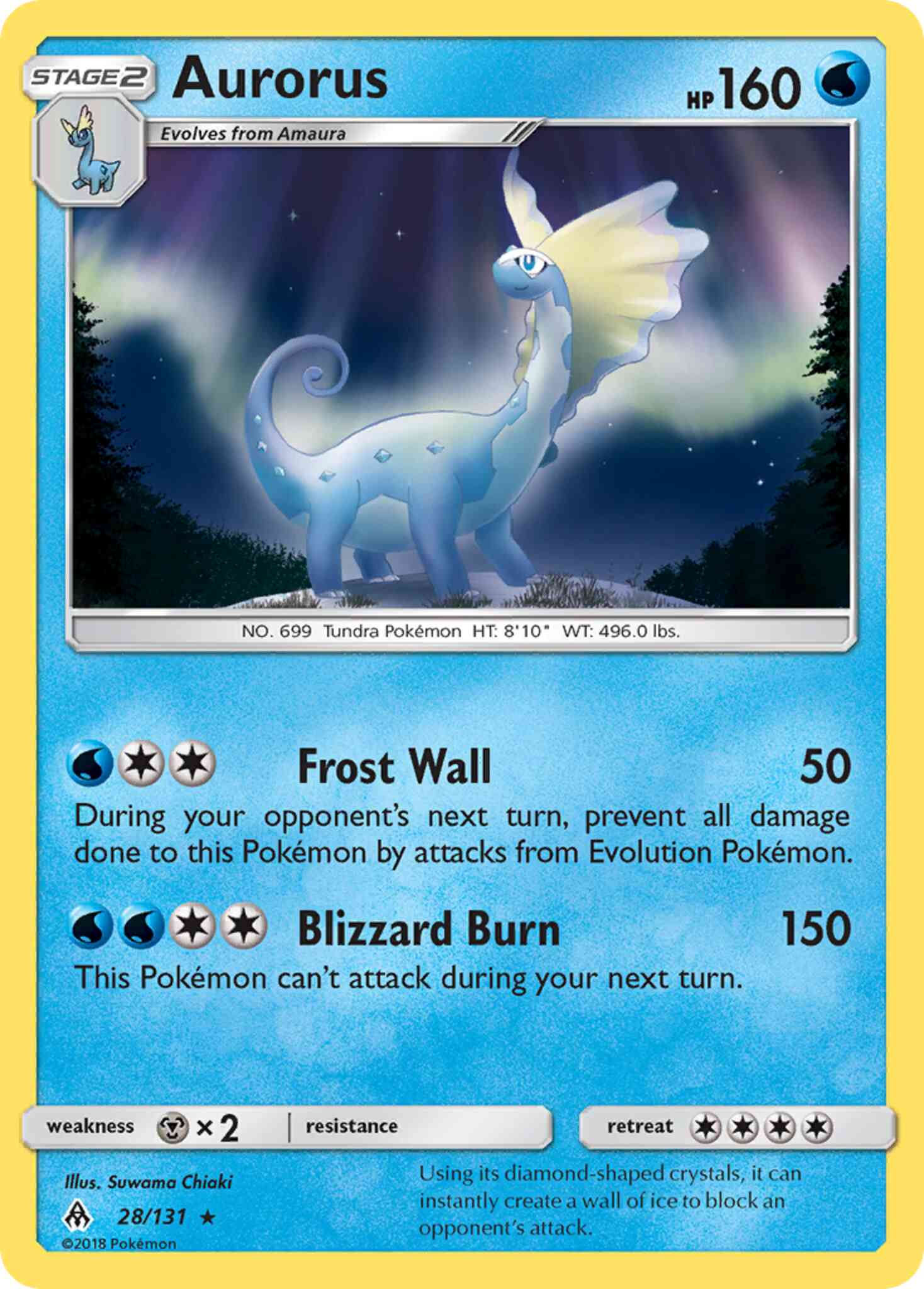 Rare holo sm6-28 – Pokémon Aurorus - 28/131 - Rare Holo [sm6-28] [Reverse Holo]