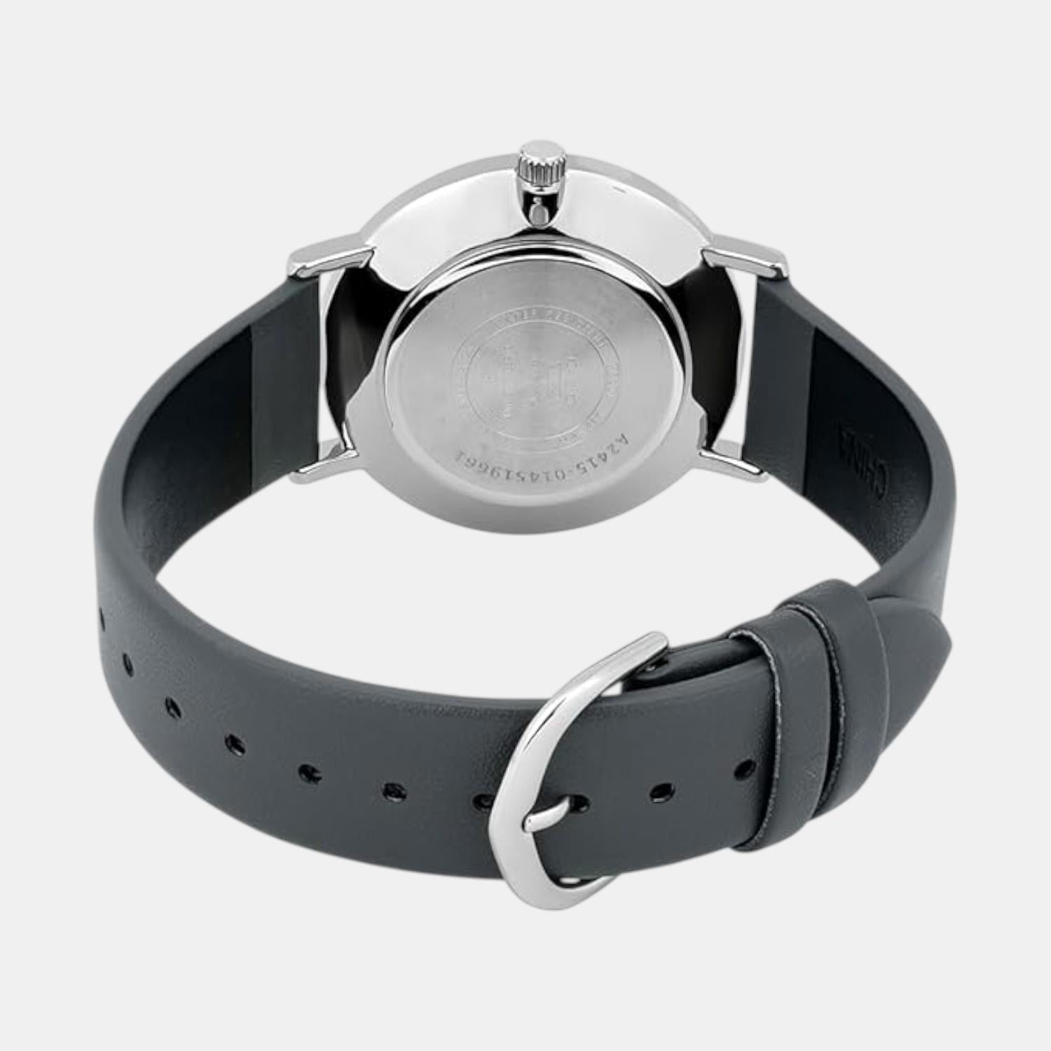 Casio Enticer Men Quartz Grey Dial Analog Leather Watch A2415 - view 4