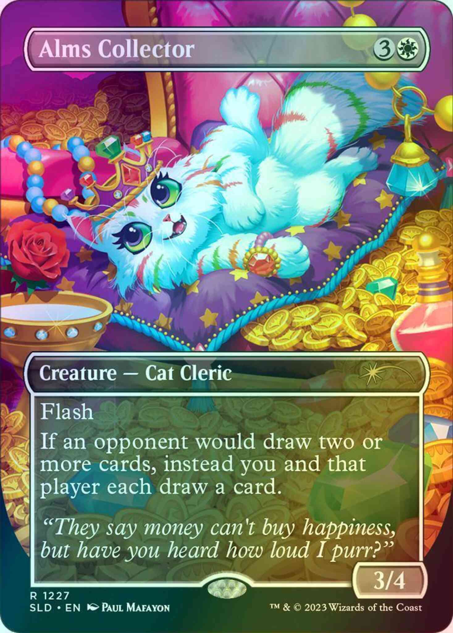 Alms collector 1227 – Magic Alms Collector [1227] [Borderless] [90s Binder] [Secret Lair Drop] [Foil]